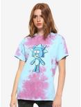 Rick And Morty Teddy Rick Tie-Dye Girls T-Shirt, PINK, hi-res