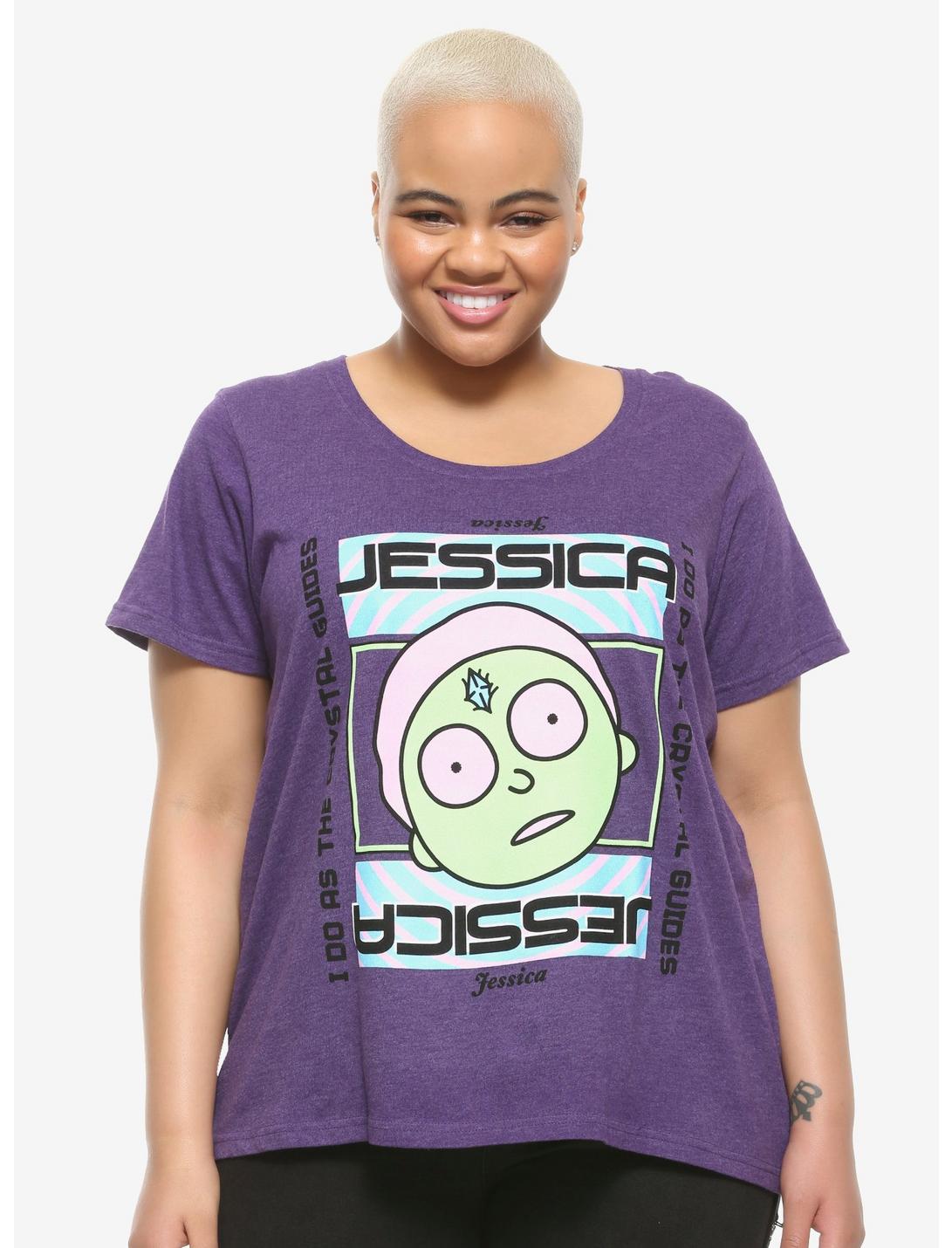 Rick And Morty Jessica Death Crystal Girls T-Shirt Plus Size, MULTI, hi-res