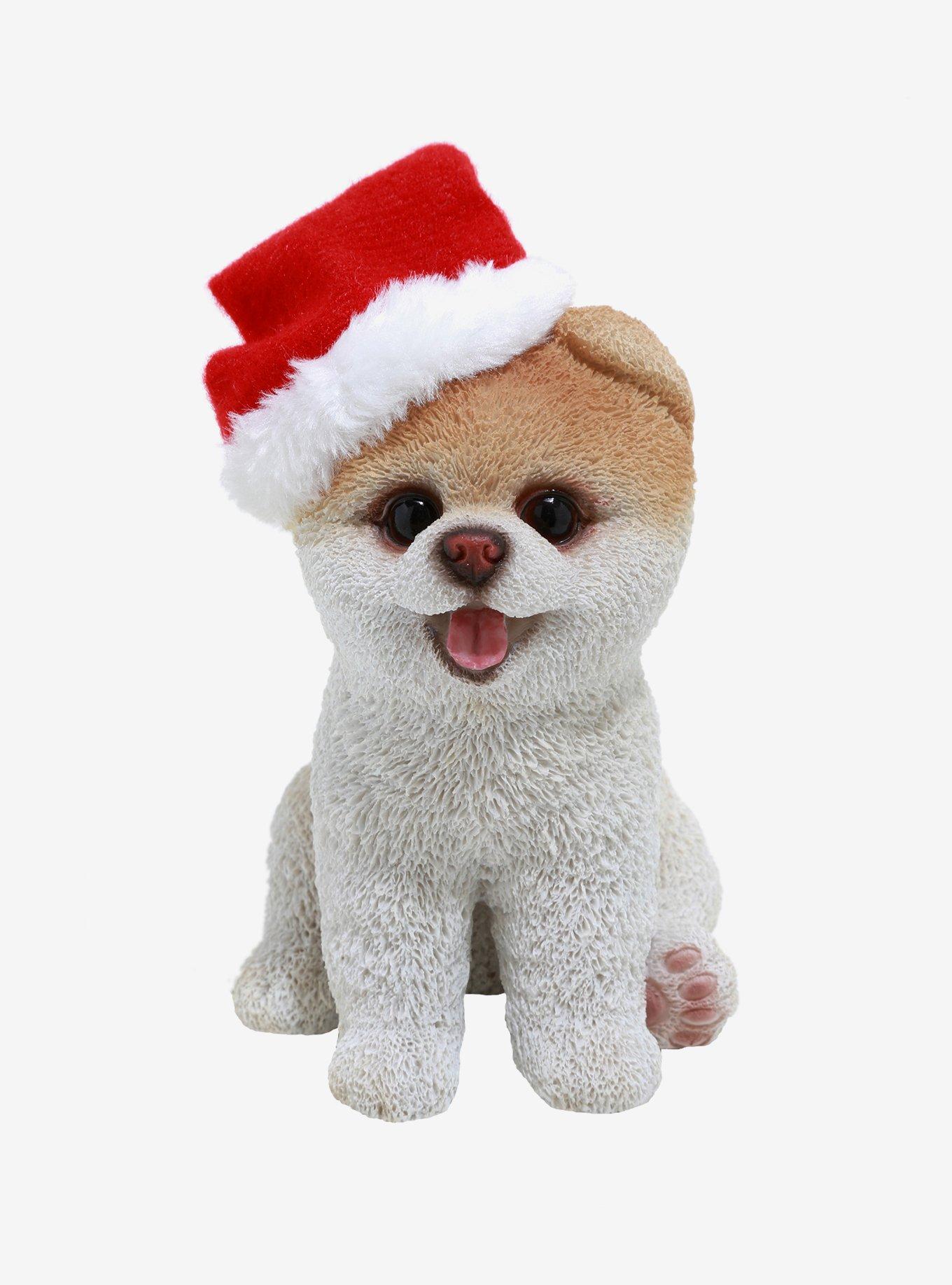 Boo The World's Cutest Dog Christmas Santa Hat Resin Figure, , hi-res