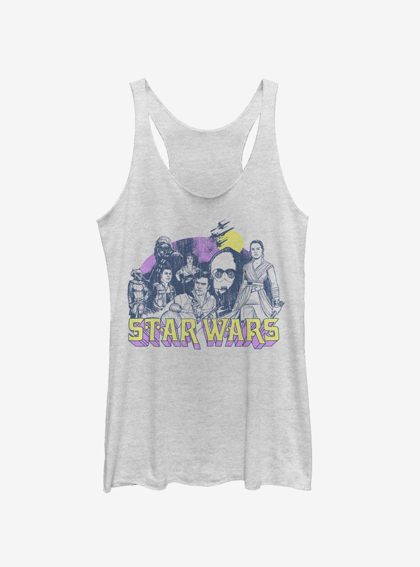 Star Wars Episode IX The Rise Of Skywalker Retro Rebel Girls Tank, WHITE HTR, hi-res