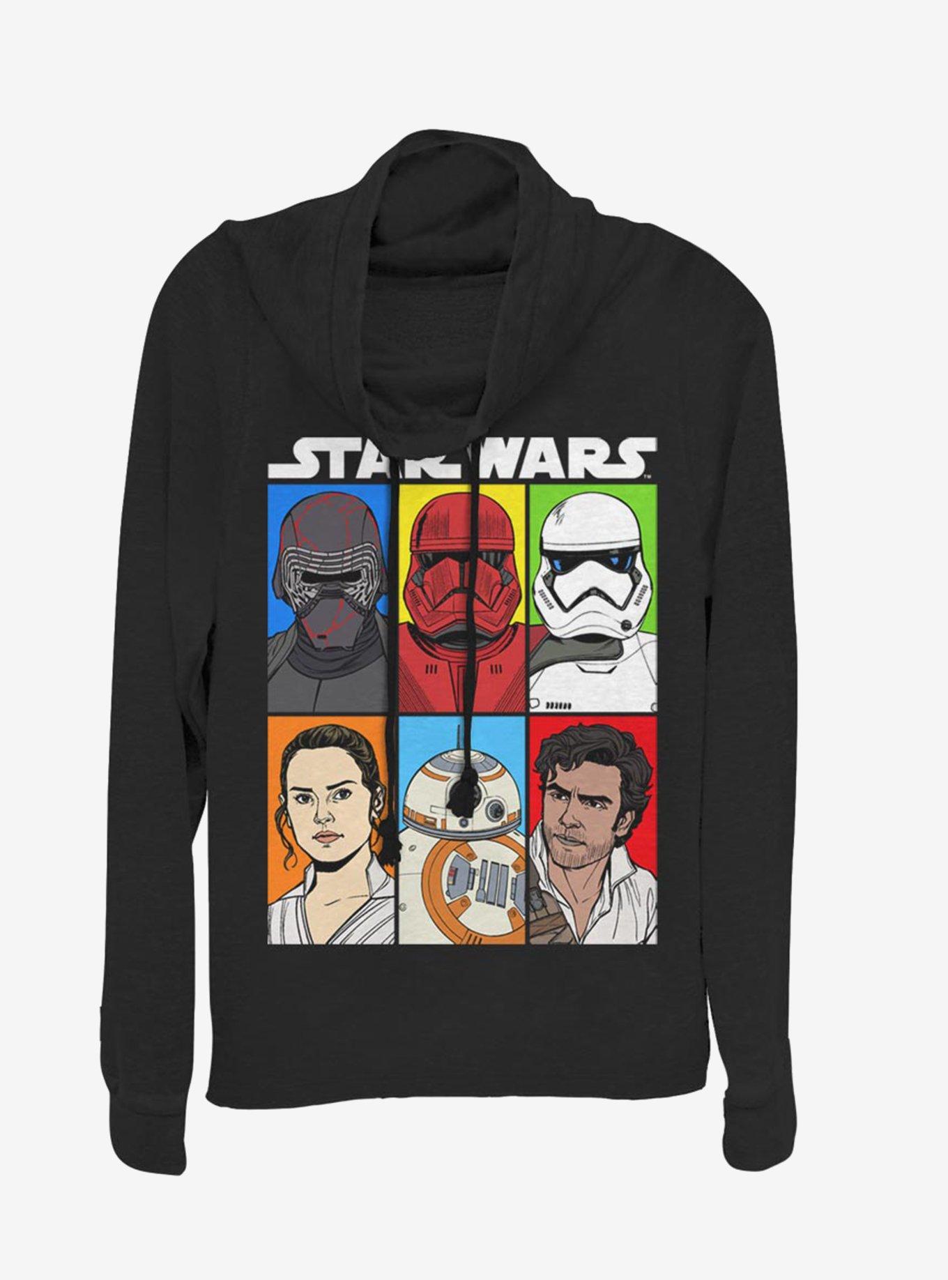 Star Wars Episode IX The Rise Of Skywalker Friend Or Foe Cowl Neck Long-Sleeve Girls Top, , hi-res