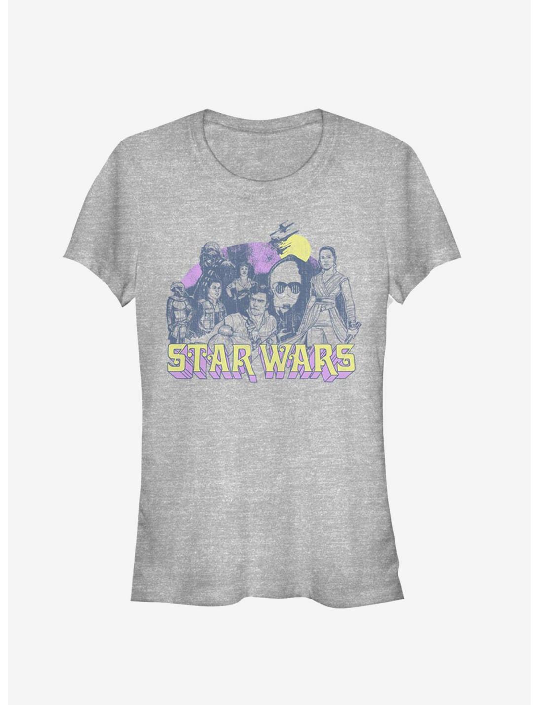 Star Wars Episode IX The Rise Of Skywalker Retro Rebel Girls T-Shirt, ATH HTR, hi-res