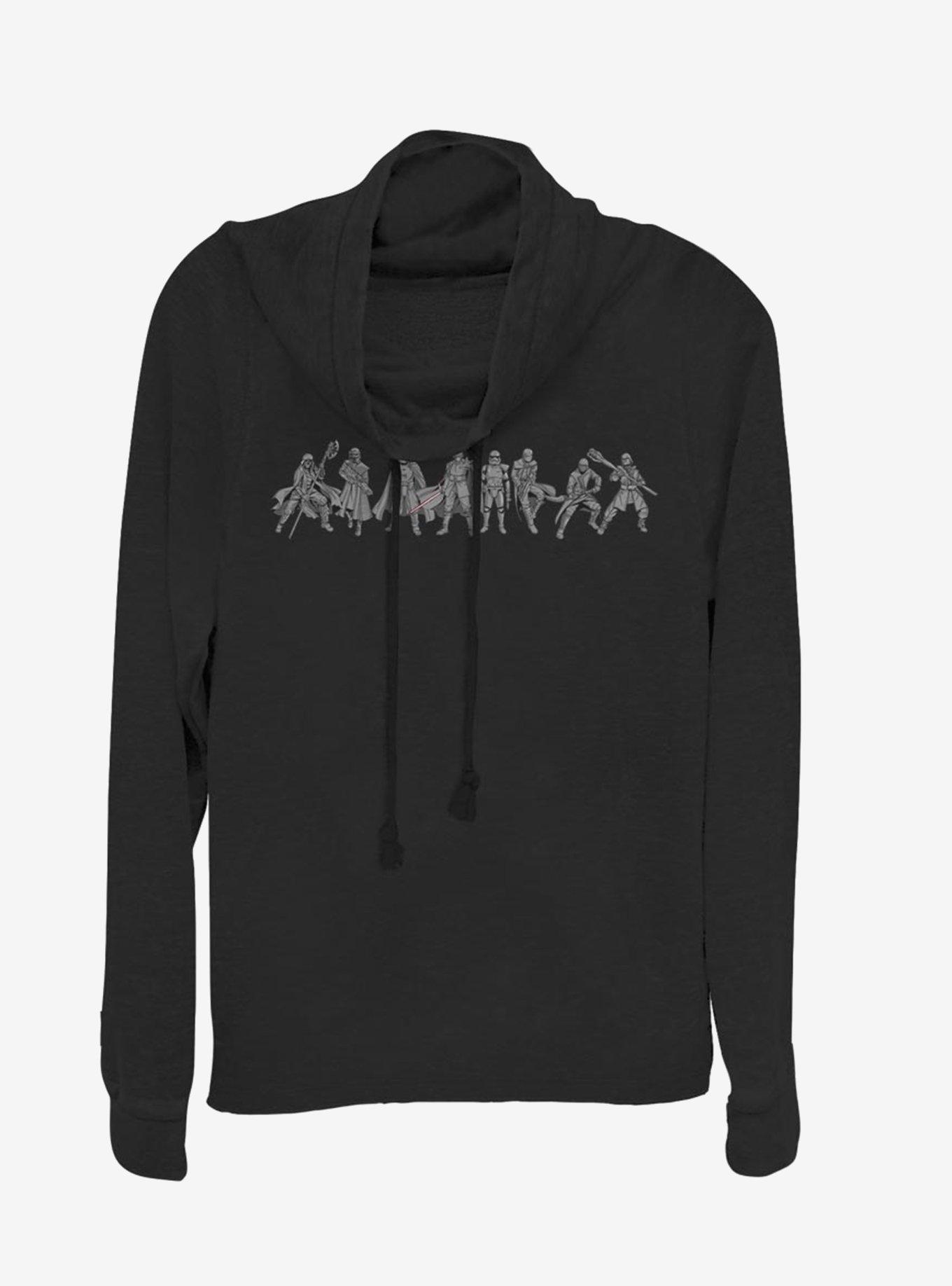 Star Wars Episode IX The Rise Of Skywalker New Order Line-Up Cowl Neck Long-Sleeve Girls Top, , hi-res