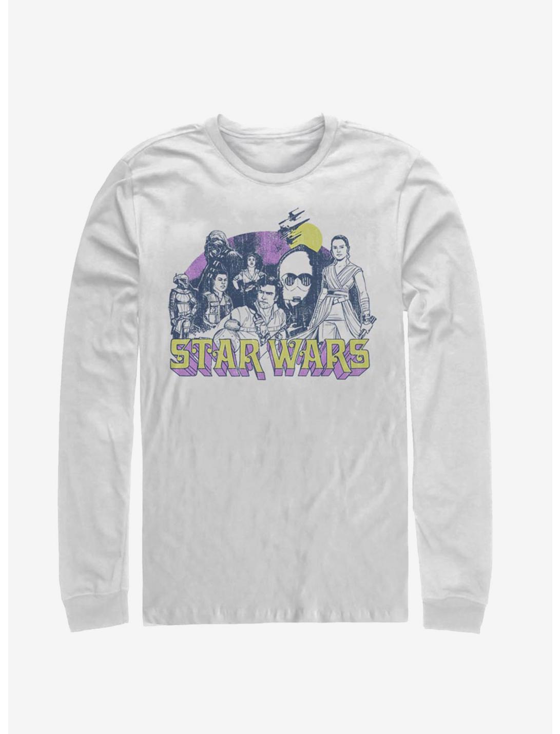 Star Wars Episode IX The Rise Of Skywalker Retro Rebel Long-Sleeve T-Shirt, WHITE, hi-res