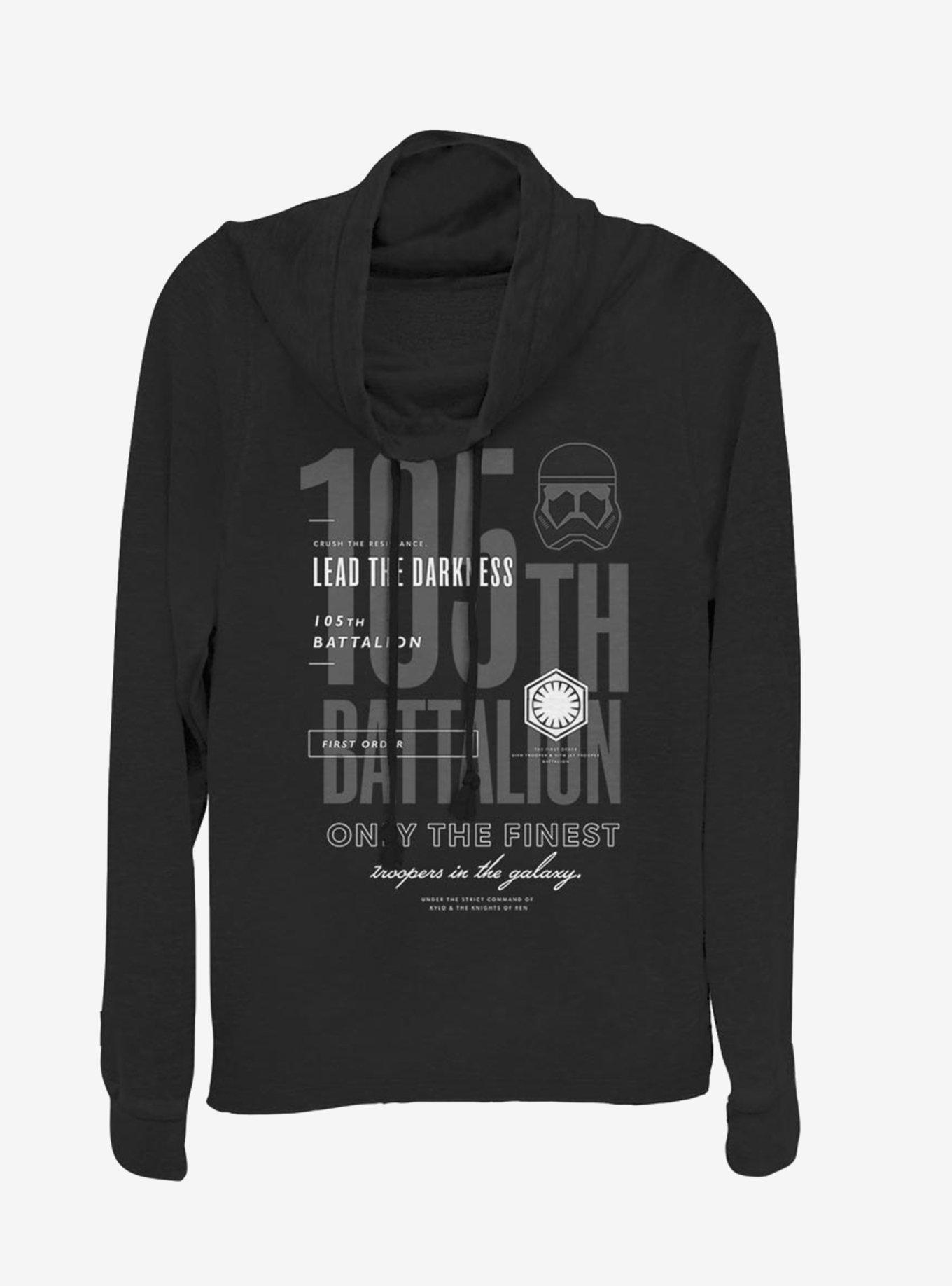 Star Wars Episode IX The Rise Of Skywalker Lead Darkness Cowl Neck Long-Sleeve Girls Top, , hi-res