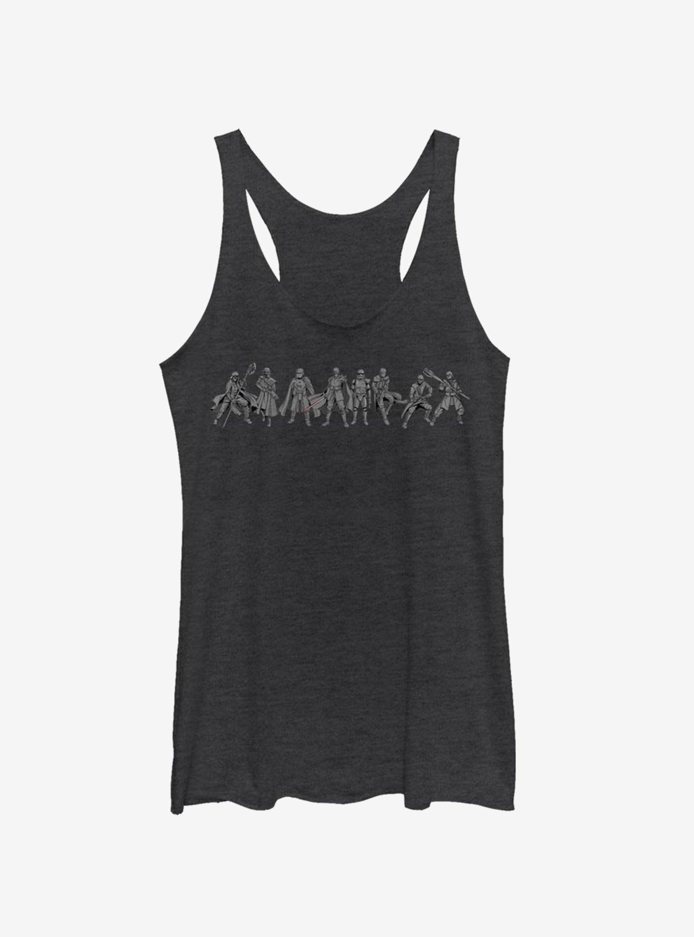 Star Wars Episode IX The Rise Of Skywalker New Order Line-Up Girls Tank, BLK HTR, hi-res