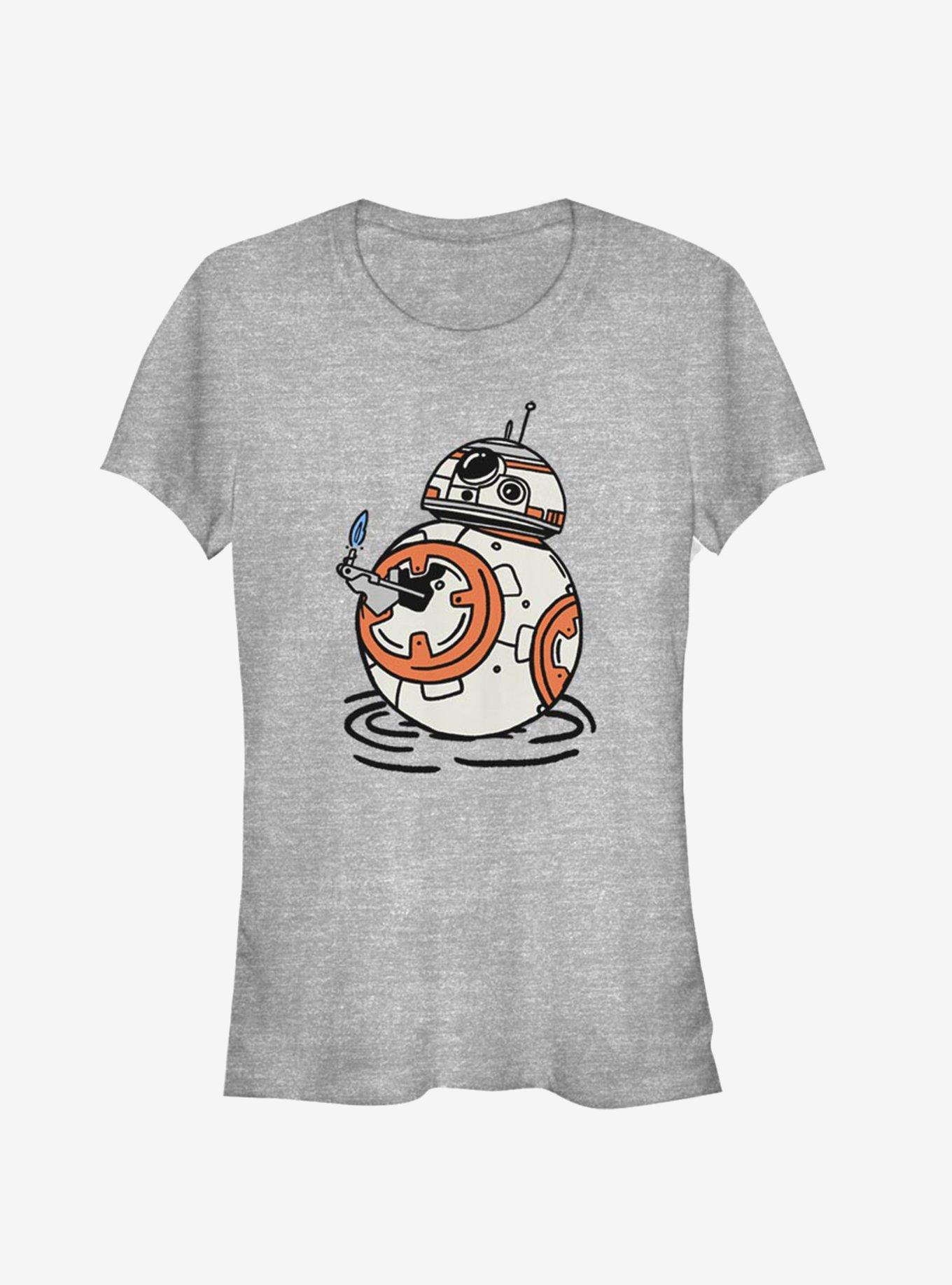 Star Wars Episode IX The Rise Of Skywalker BB-8 Doodles Girls T-Shirt, ATH HTR, hi-res