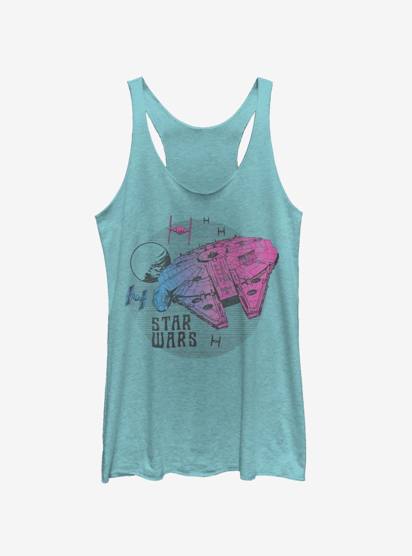 Star Wars Episode IX The Rise Of Skywalker Neon Ship Girls Tank, TAHI BLUE, hi-res