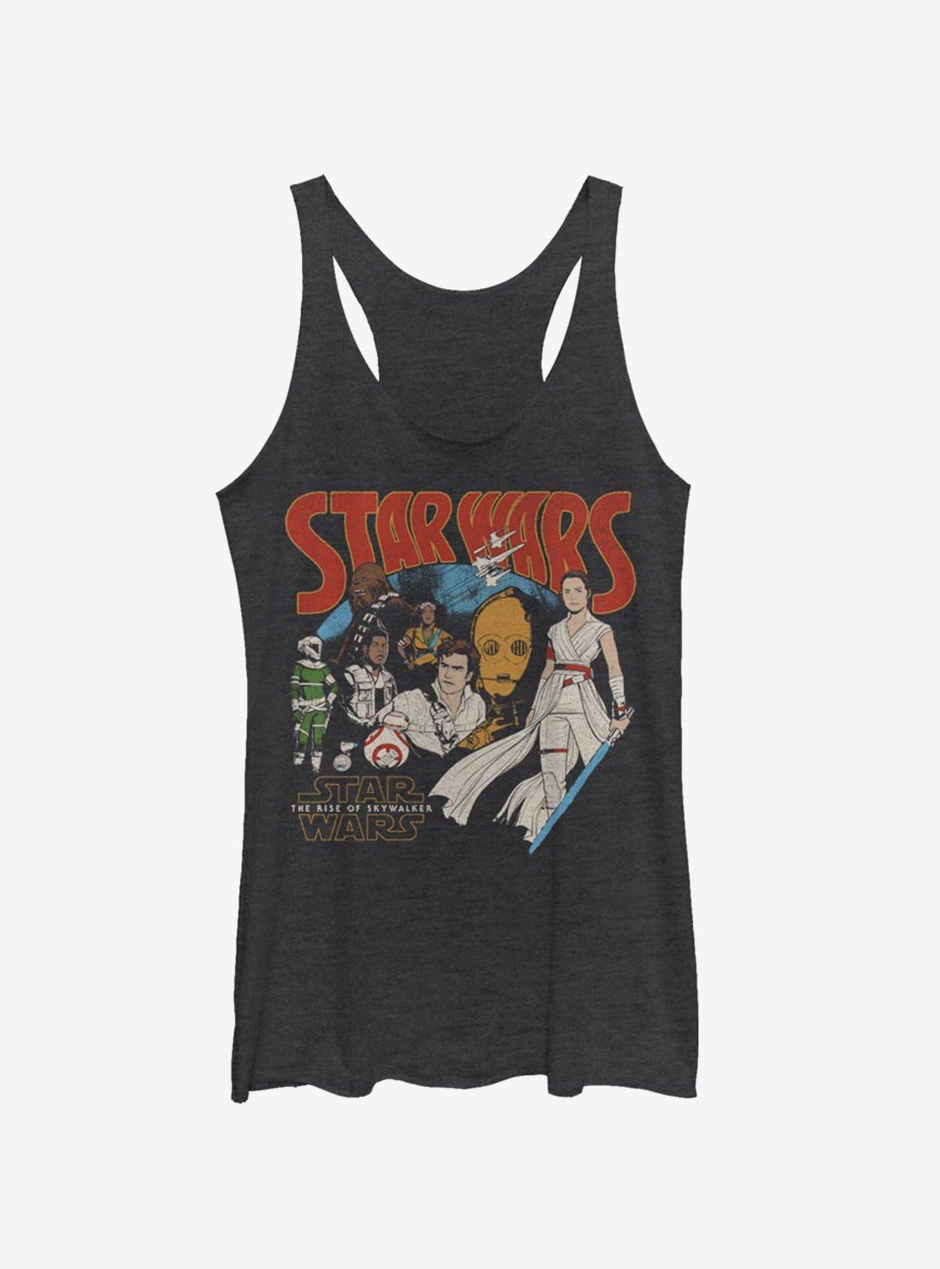 Star Wars Episode IX The Rise Of Skywalker Retro Buddies Girls Tank, BLK HTR, hi-res
