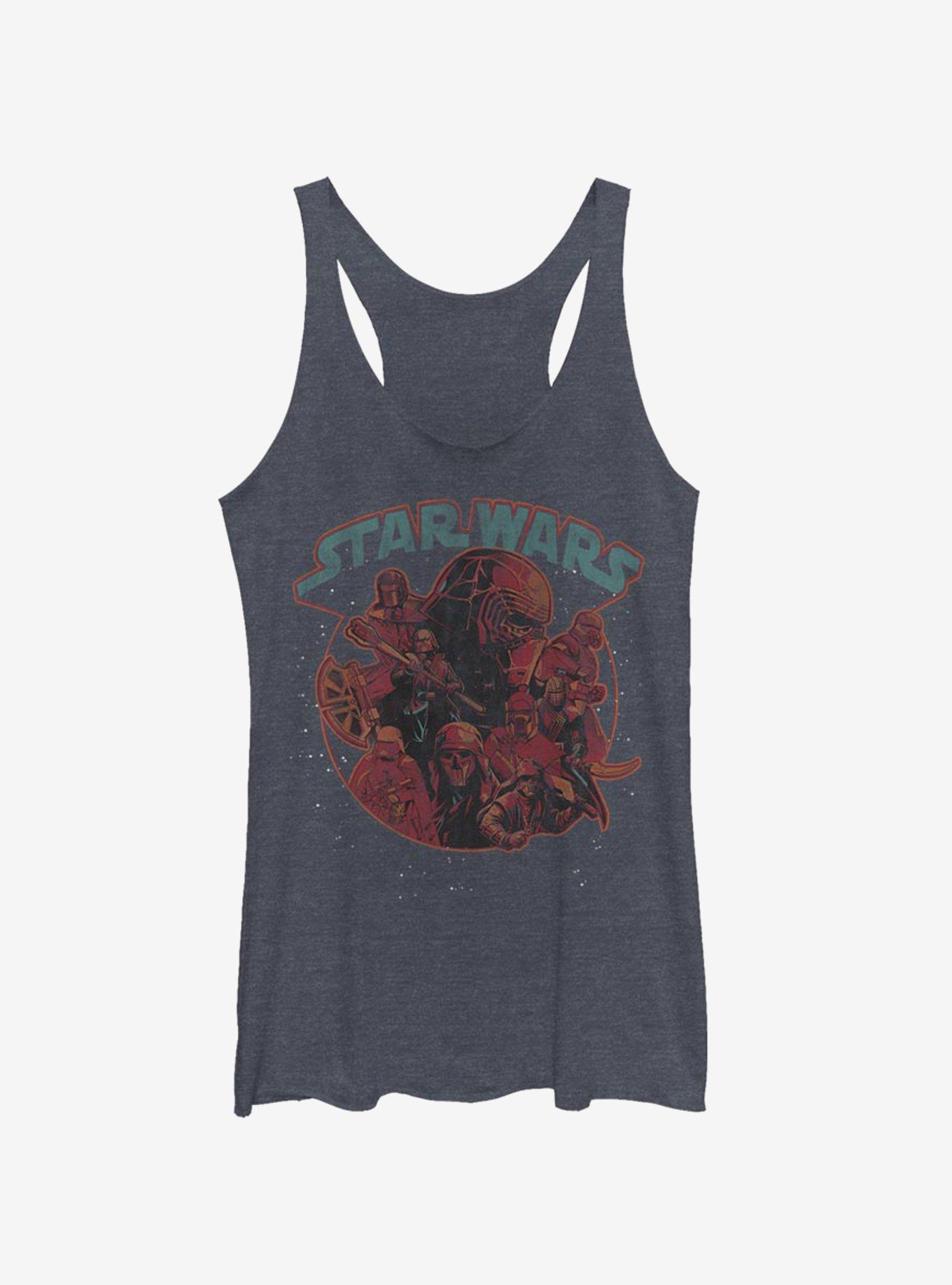 Star Wars Episode IX The Rise Of Skywalker Retro Villains Girls Tank, NAVY HTR, hi-res