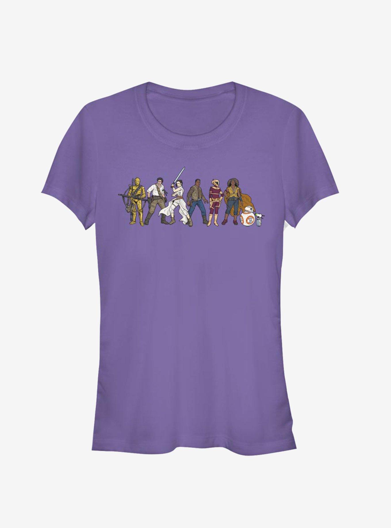 Star Wars Episode IX The Rise Of Skywalker Resistance Line-Up Girls T-Shirt, PURPLE, hi-res