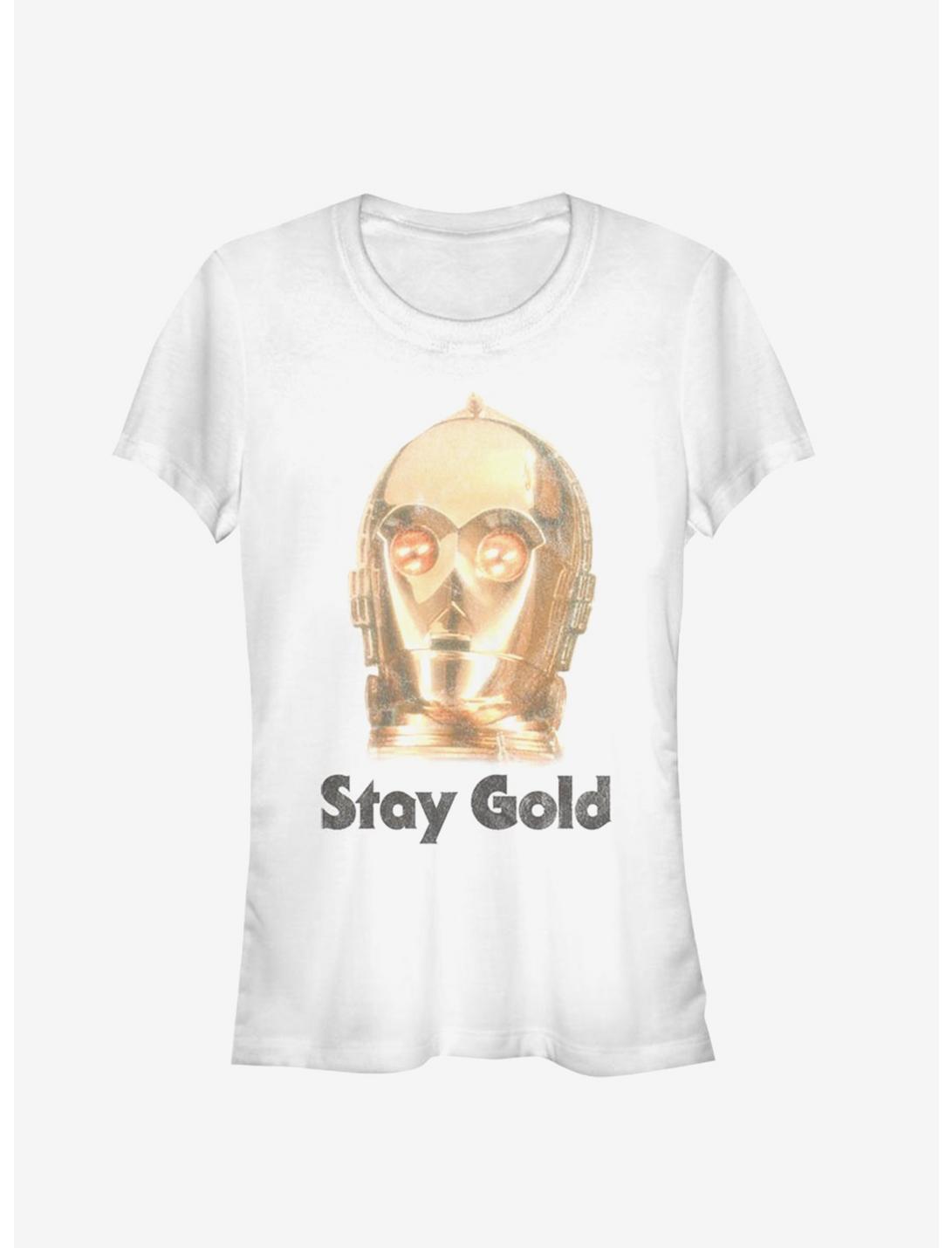 Star Wars Episode IX The Rise Of Skywalker Stay Gold Girls T-Shirt, WHITE, hi-res