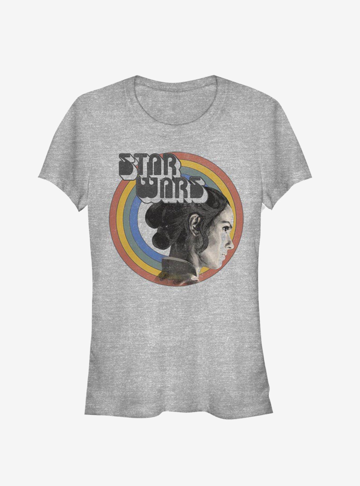 Star Wars Episode IX The Rise Of Skywalker Vintage Rey Rainbow White KTS Girls T-Shirt, ATH HTR, hi-res