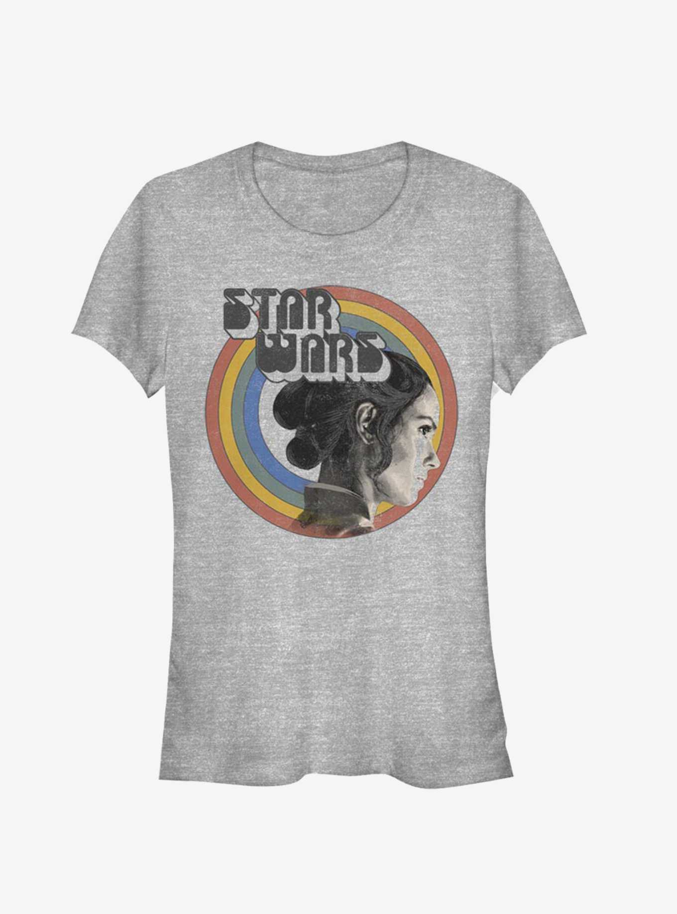 Star Wars Episode IX The Rise Of Skywalker Vintage Rey Rainbow White KTS Girls T-Shirt, , hi-res