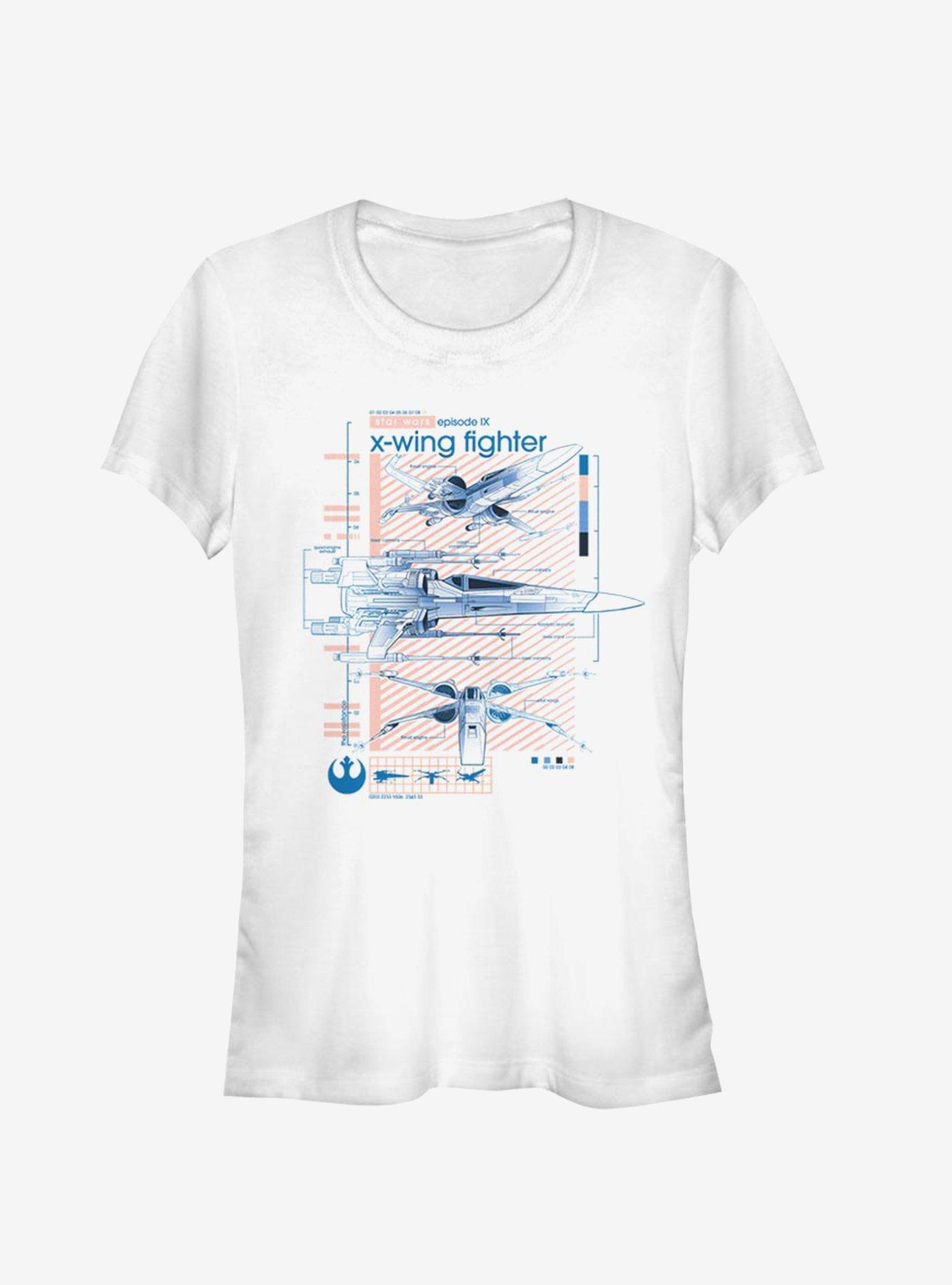 Star Wars Episode IX The Rise Of Skywalker Xwingers Ninety Girls T-Shirt, , hi-res