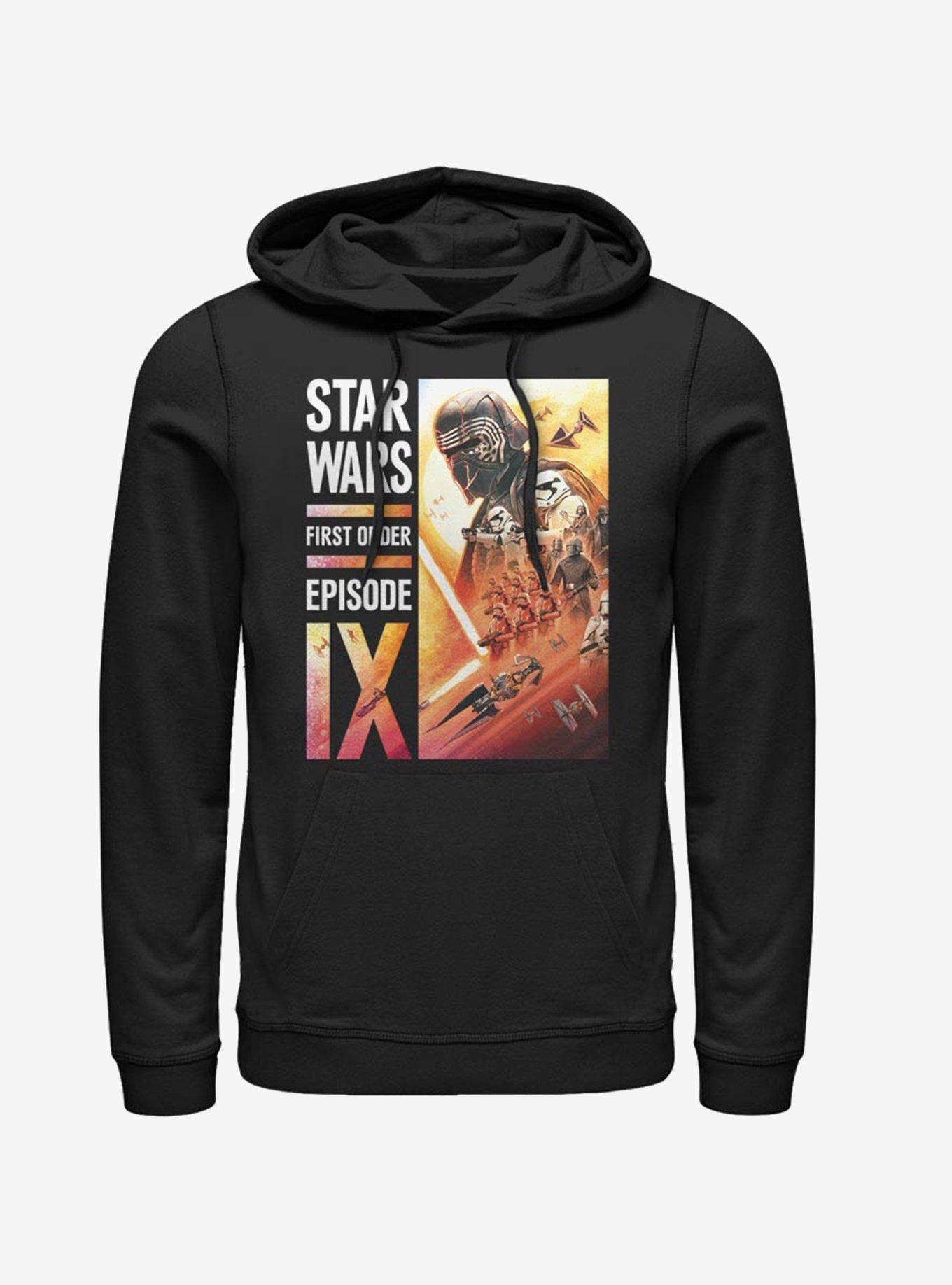 Star Wars Episode IX The Rise Of Skywalker First Order Collage Hoodie, BLACK, hi-res