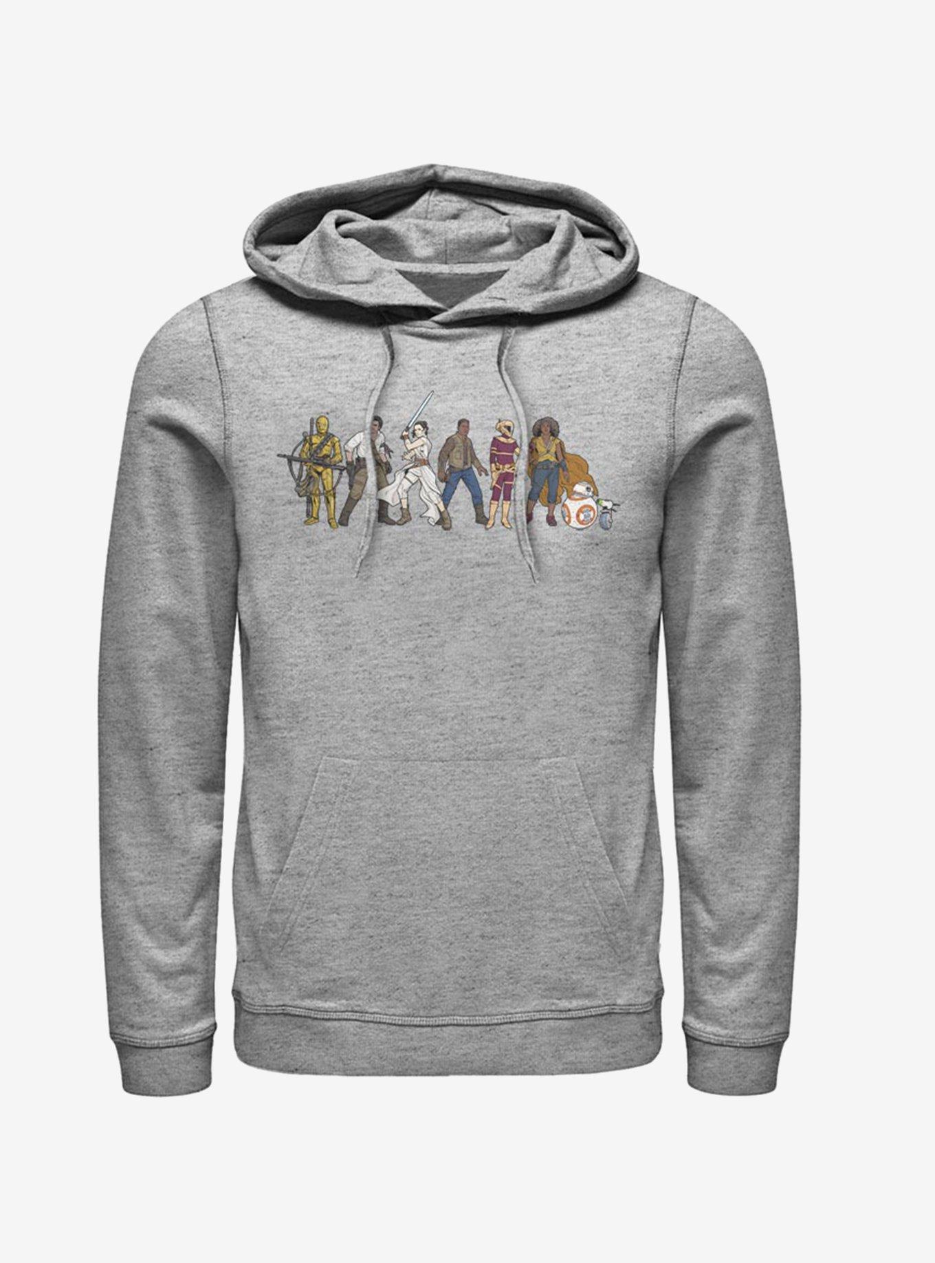 Star Wars Episode IX The Rise Of Skywalker Resistance Line-Up Hoodie, ATH HTR, hi-res