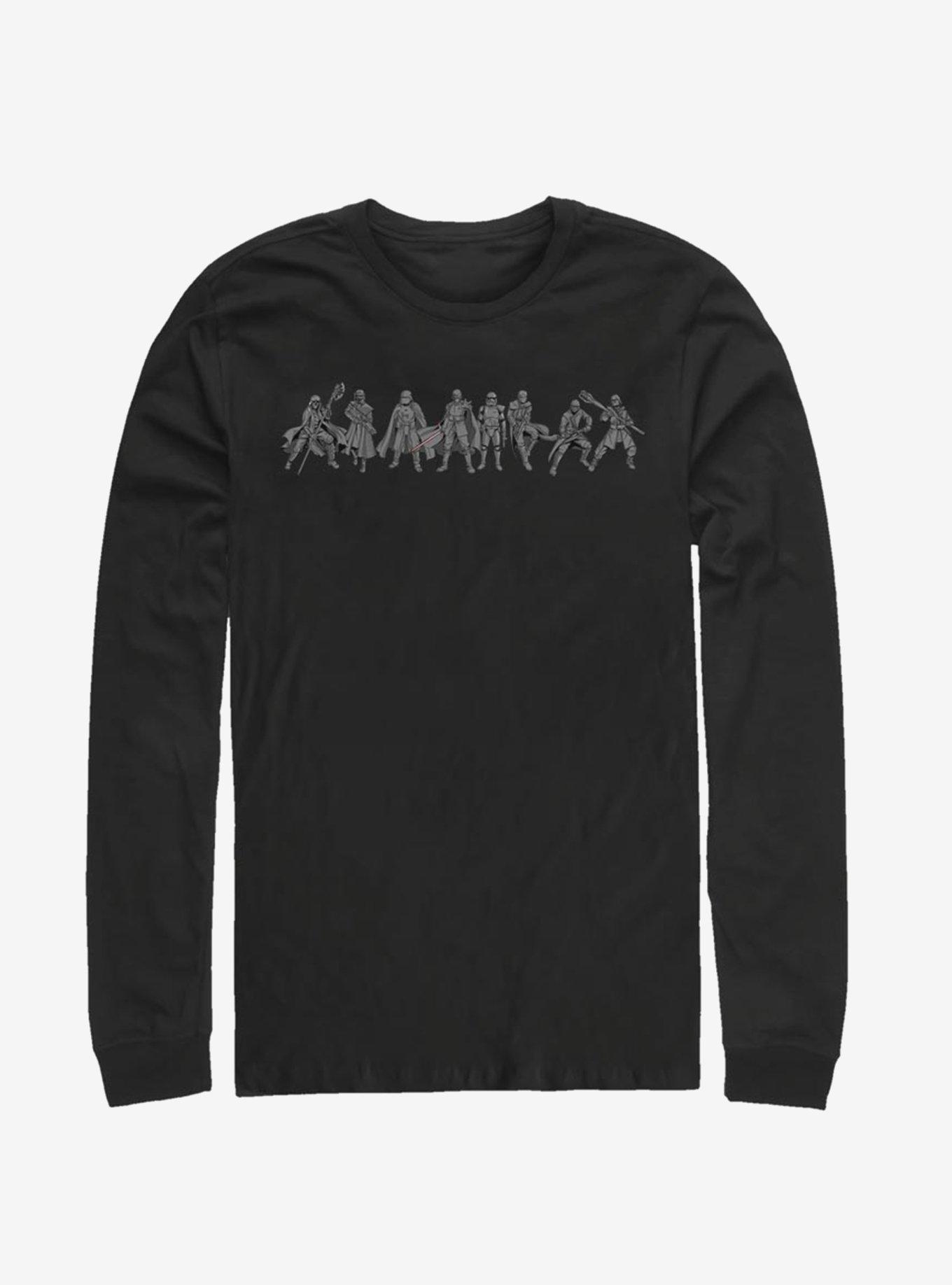 Star Wars Episode IX The Rise Of Skywalker New Order Line-Up Long-Sleeve T-Shirt, BLACK, hi-res