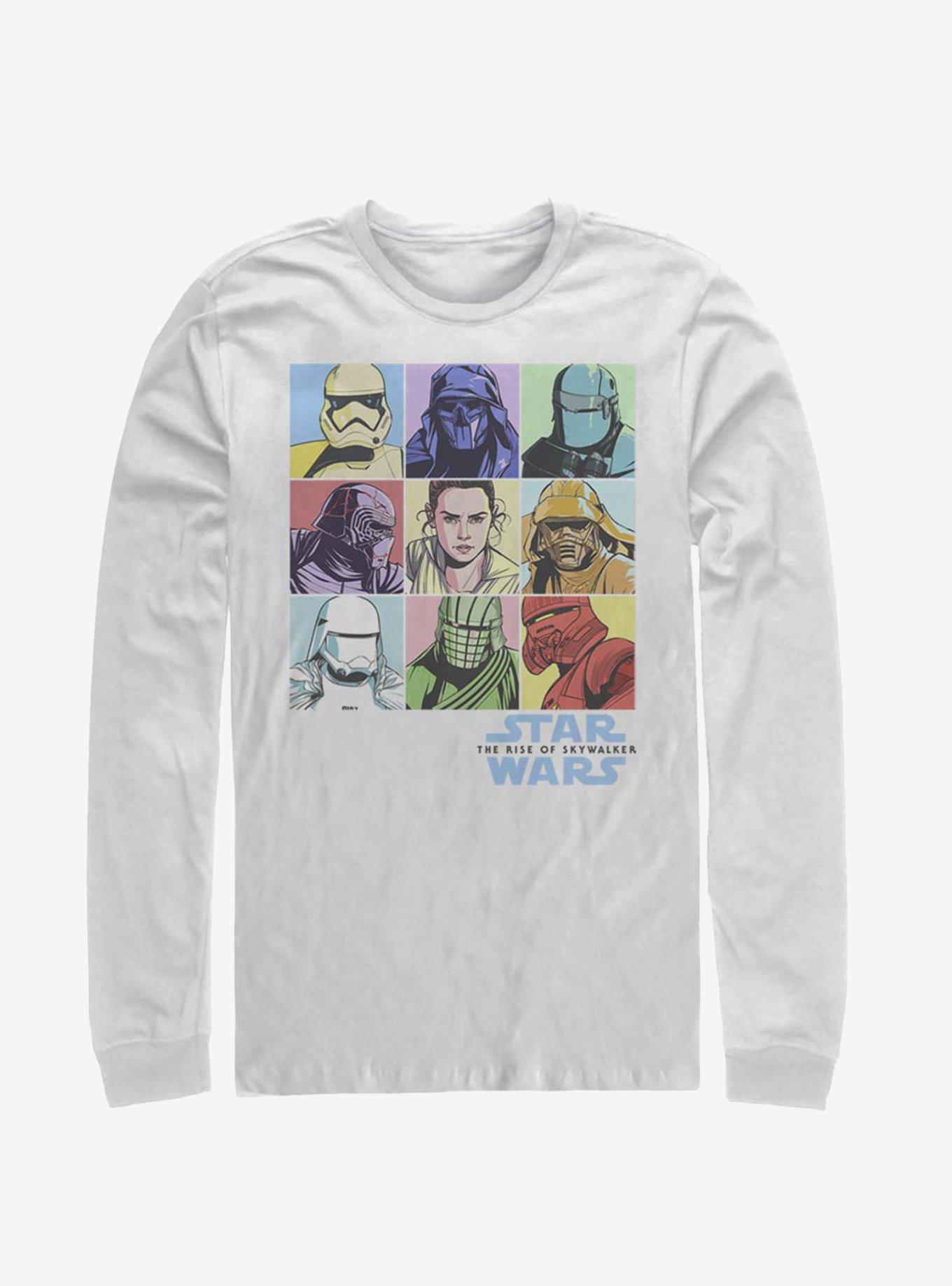 Star Wars Episode IX The Rise Of Skywalker Pastel Rey Boxes Long-Sleeve T-Shirt, WHITE, hi-res