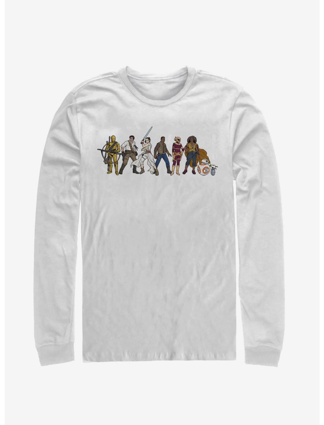 Star Wars Episode IX The Rise Of Skywalker Resistance Line-Up Long-Sleeve T-Shirt, WHITE, hi-res
