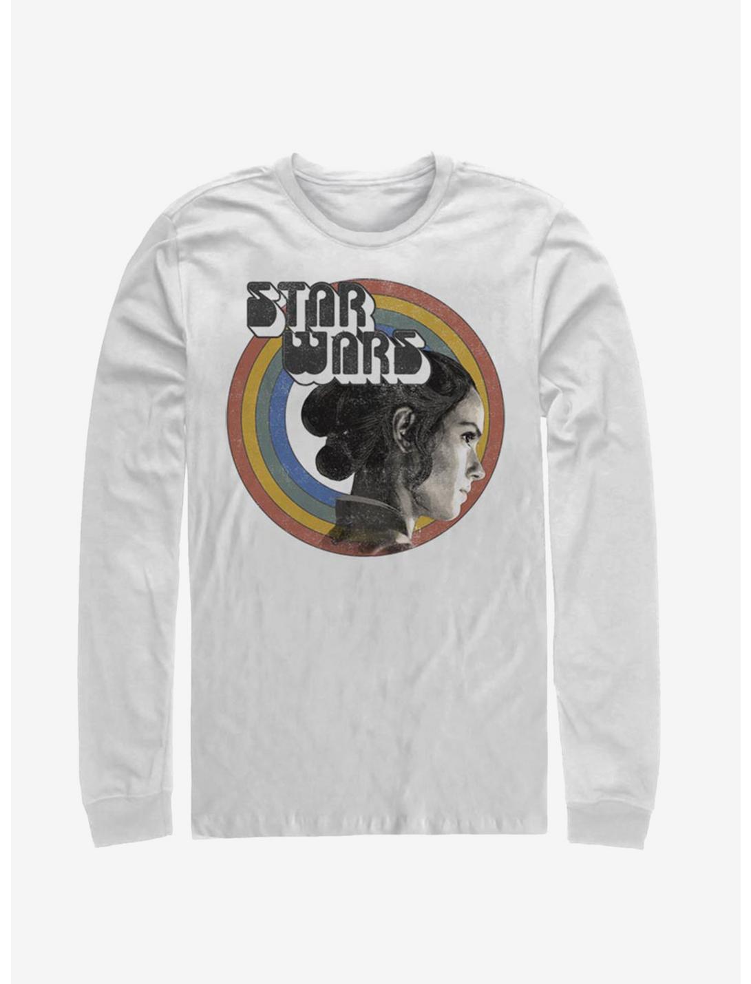 Star Wars Episode IX The Rise Of Skywalker Vintage Rey Rainbow White KTS Long-Sleeve T-Shirt, WHITE, hi-res