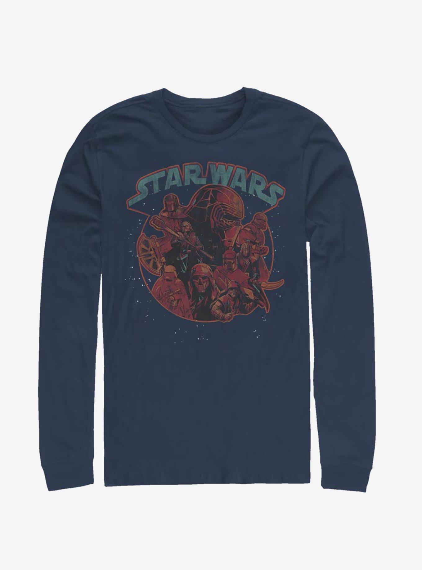 Star Wars Episode IX The Rise Of Skywalker Retro Villains Long-Sleeve T-Shirt, NAVY, hi-res