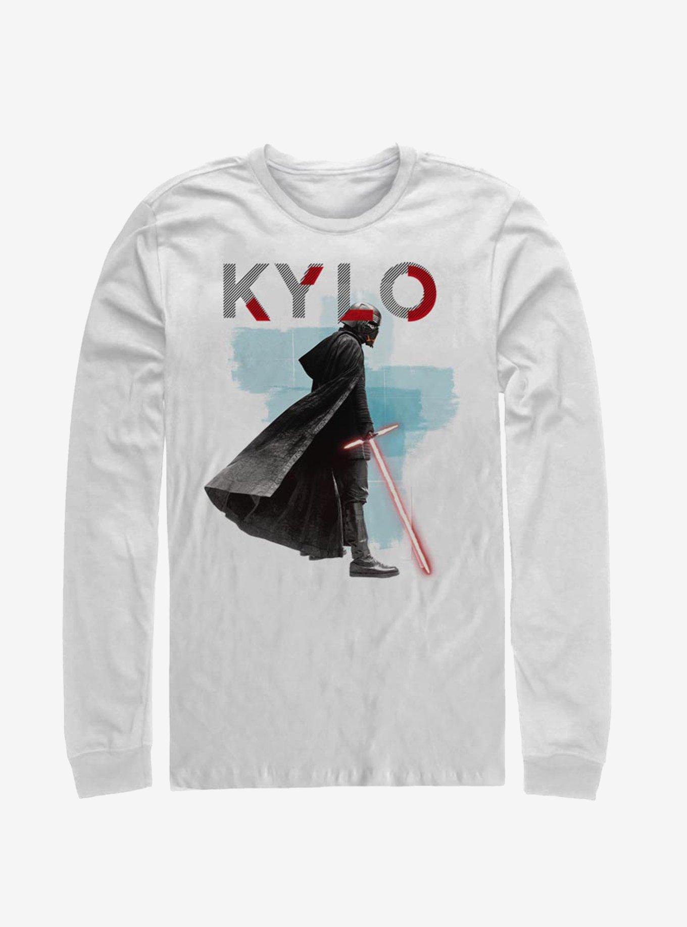 Star Wars Episode IX The Rise Of Skywalker Kylo Red Mask Long-Sleeve T-Shirt, WHITE, hi-res