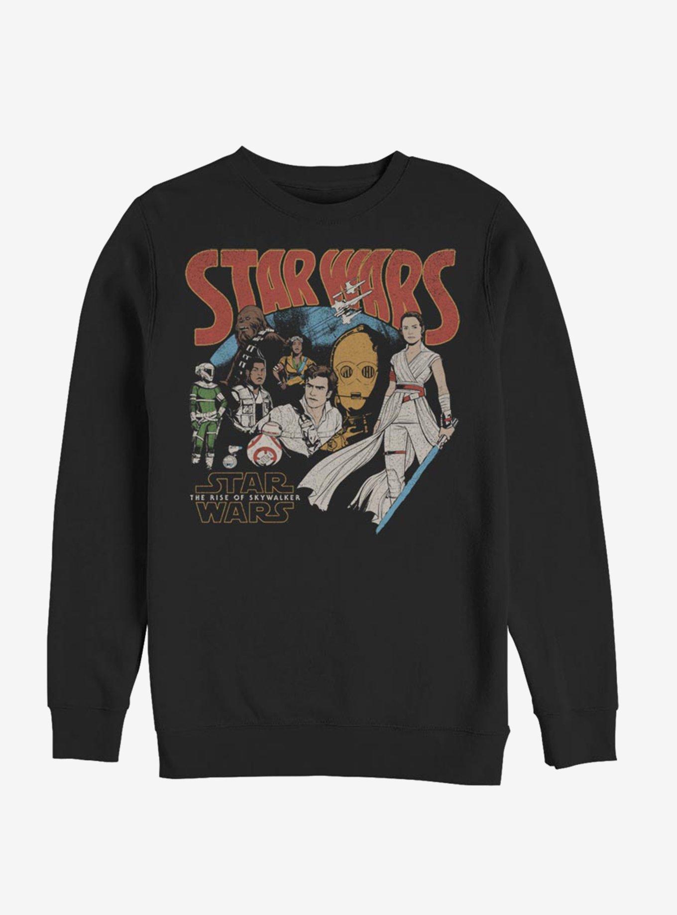 Star Wars Episode IX The Rise Of Skywalker Retro Buddies Sweatshirt, BLACK, hi-res