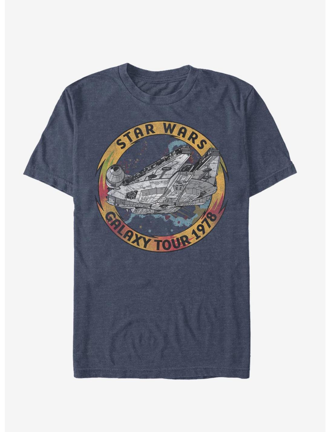 Star Wars Episode IX The Rise Of Skywalker Galaxy Tour T-Shirt, NAVY HTR, hi-res