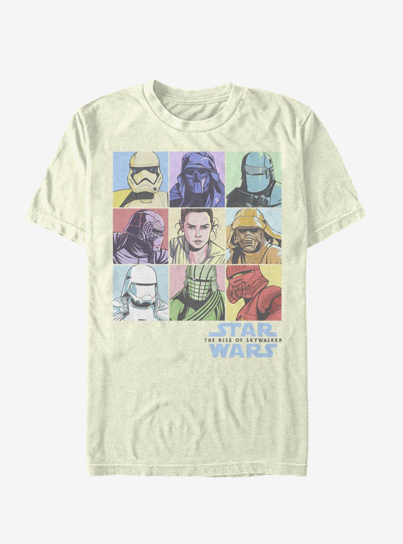 Star Wars Episode IX The Rise Of Skywalker Pastel Rey Boxes T-Shirt, NATURAL, hi-res