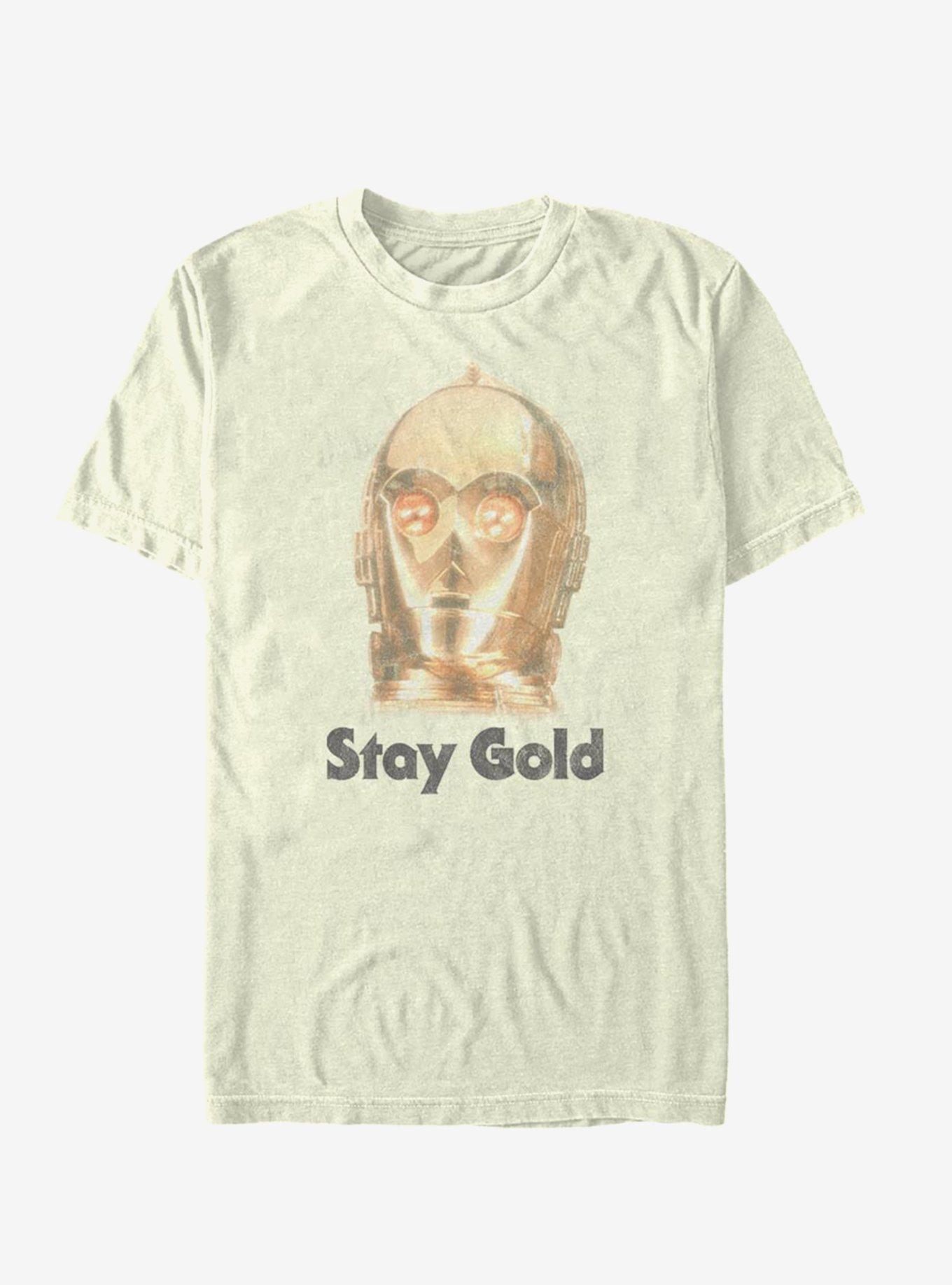 Star Wars Episode IX The Rise Of Skywalker Stay Gold T-Shirt, NATURAL, hi-res