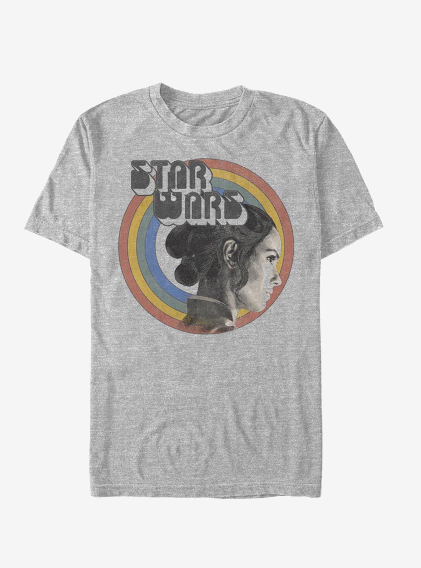 Star Wars Episode IX The Rise Of Skywalker Vintage Rey Rainbow White KTS T-Shirt