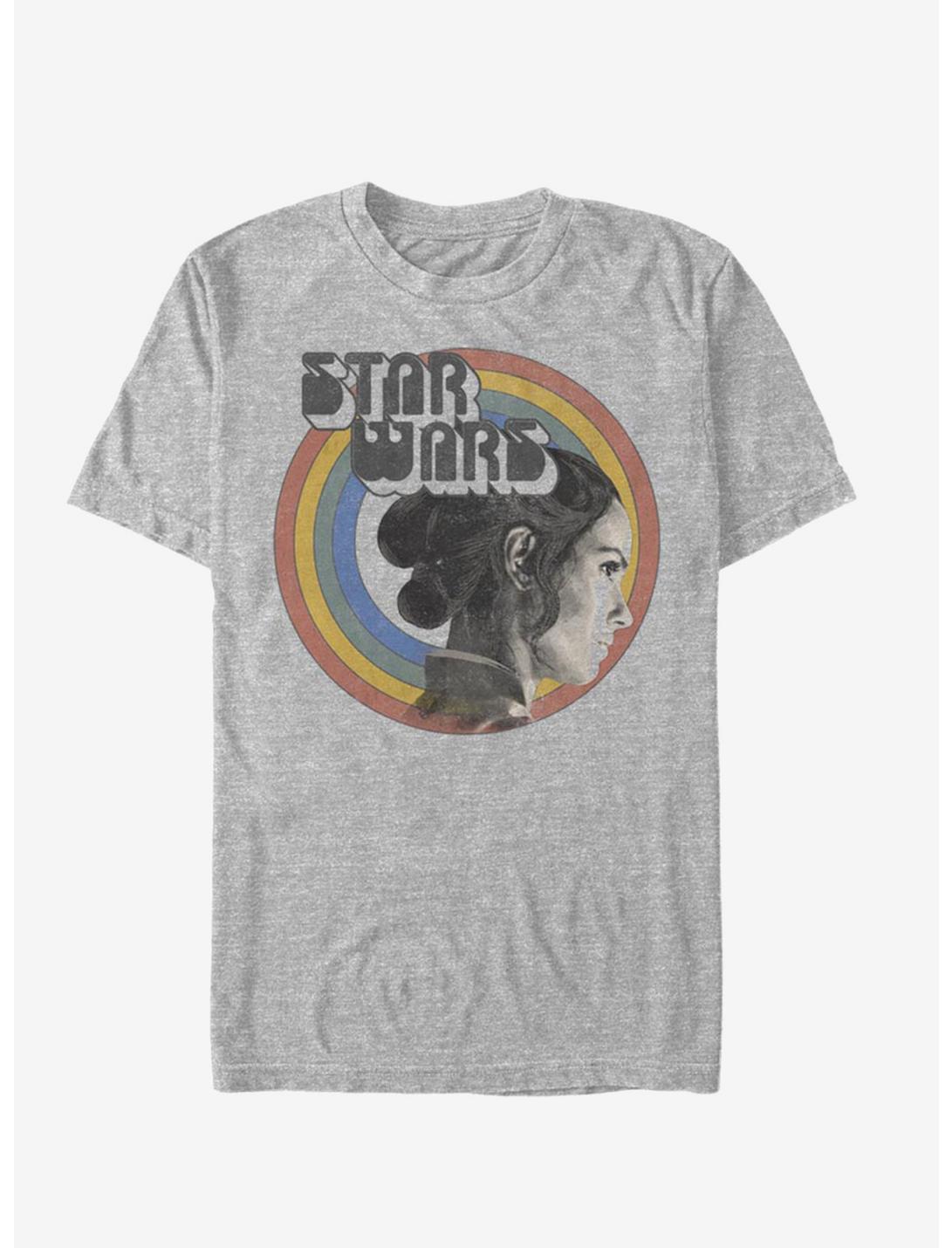 Star Wars Episode IX The Rise Of Skywalker Vintage Rey Rainbow White KTS T-Shirt, ATH HTR, hi-res