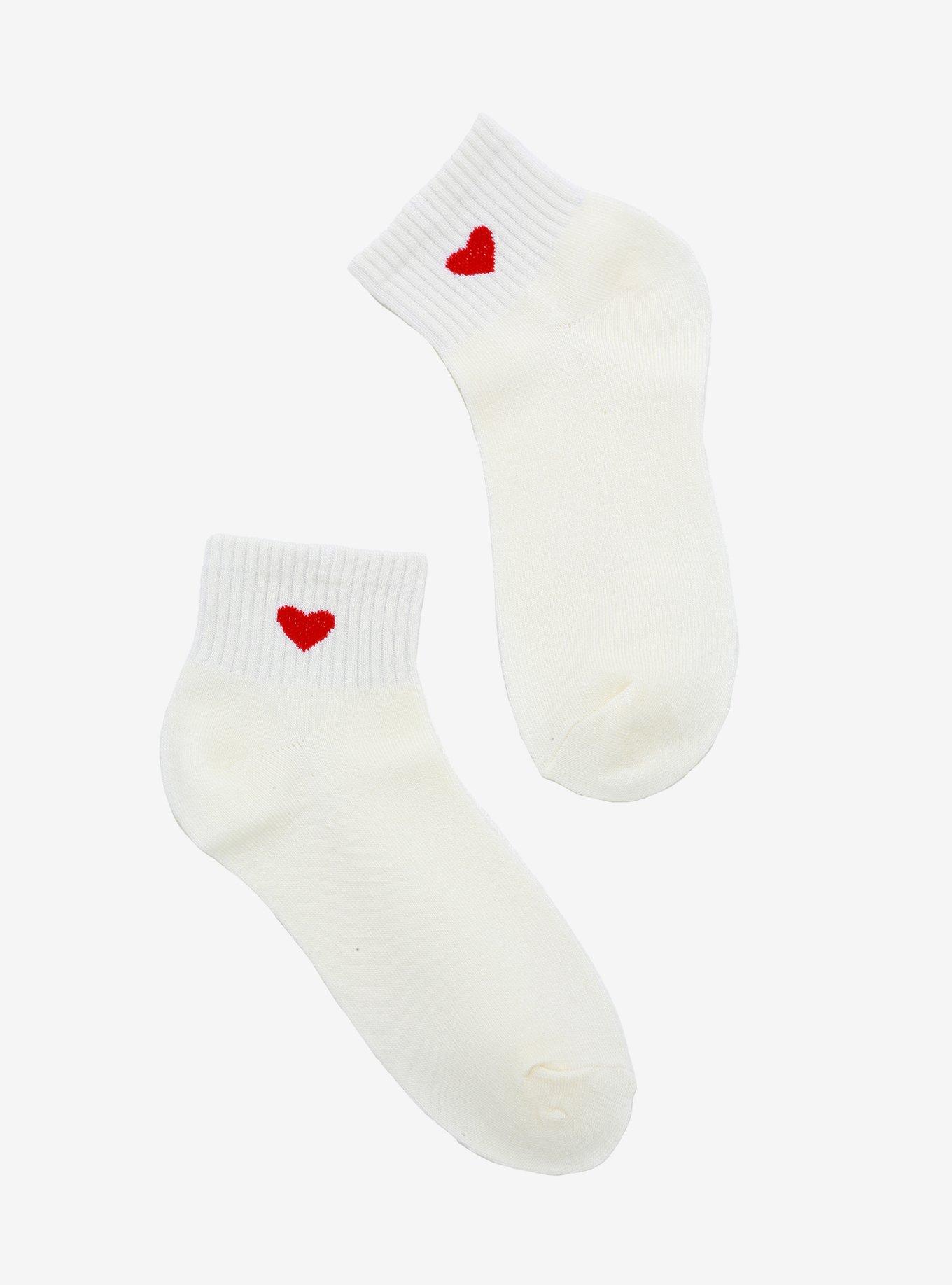 Tiny Heart Ankle Socks, , hi-res