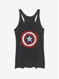 Marvel Captain America Spray Logo Womens Tank Top, BLK HTR, hi-res