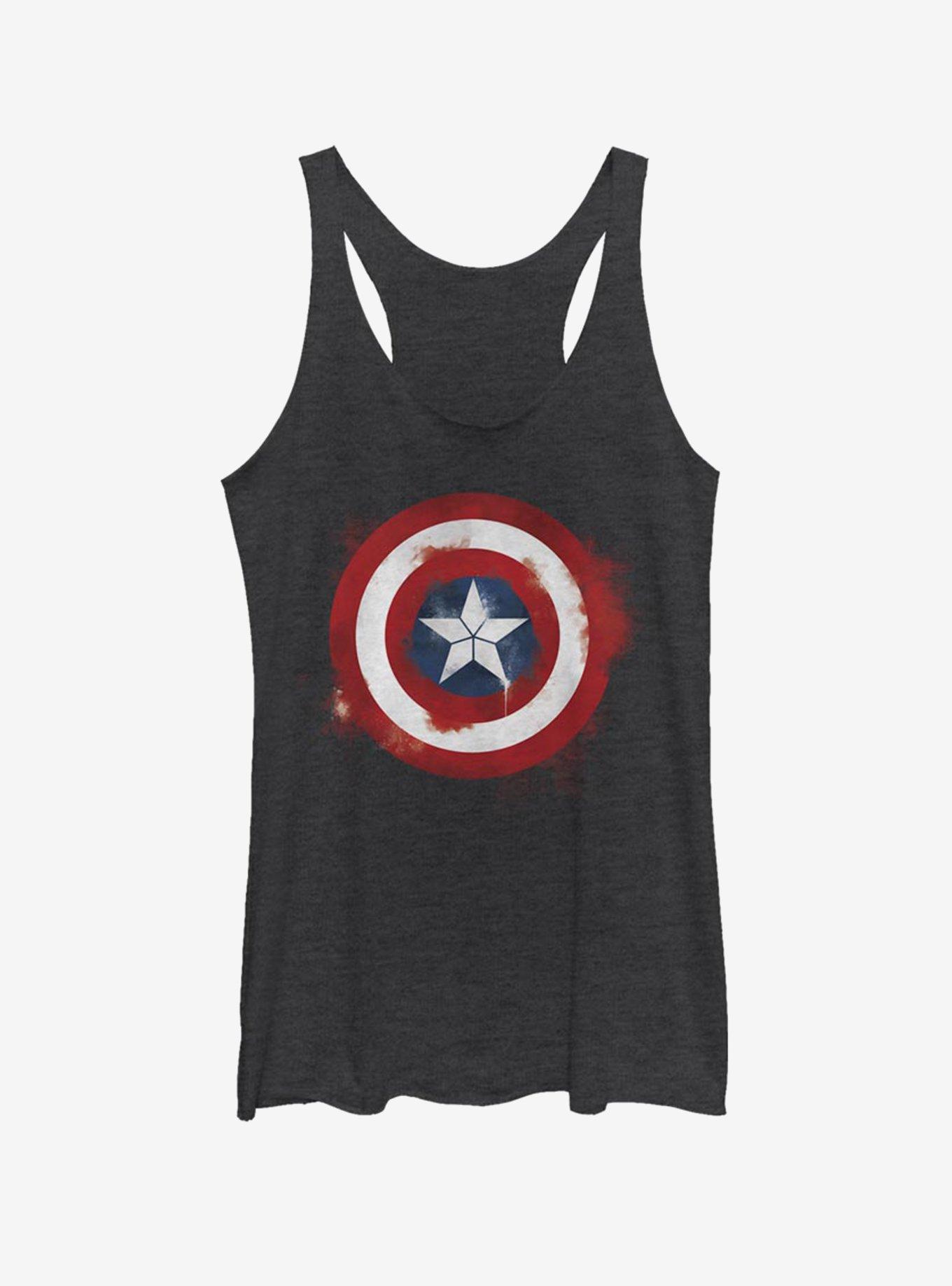 Marvel Captain America Spray Logo Womens Tank Top, , hi-res