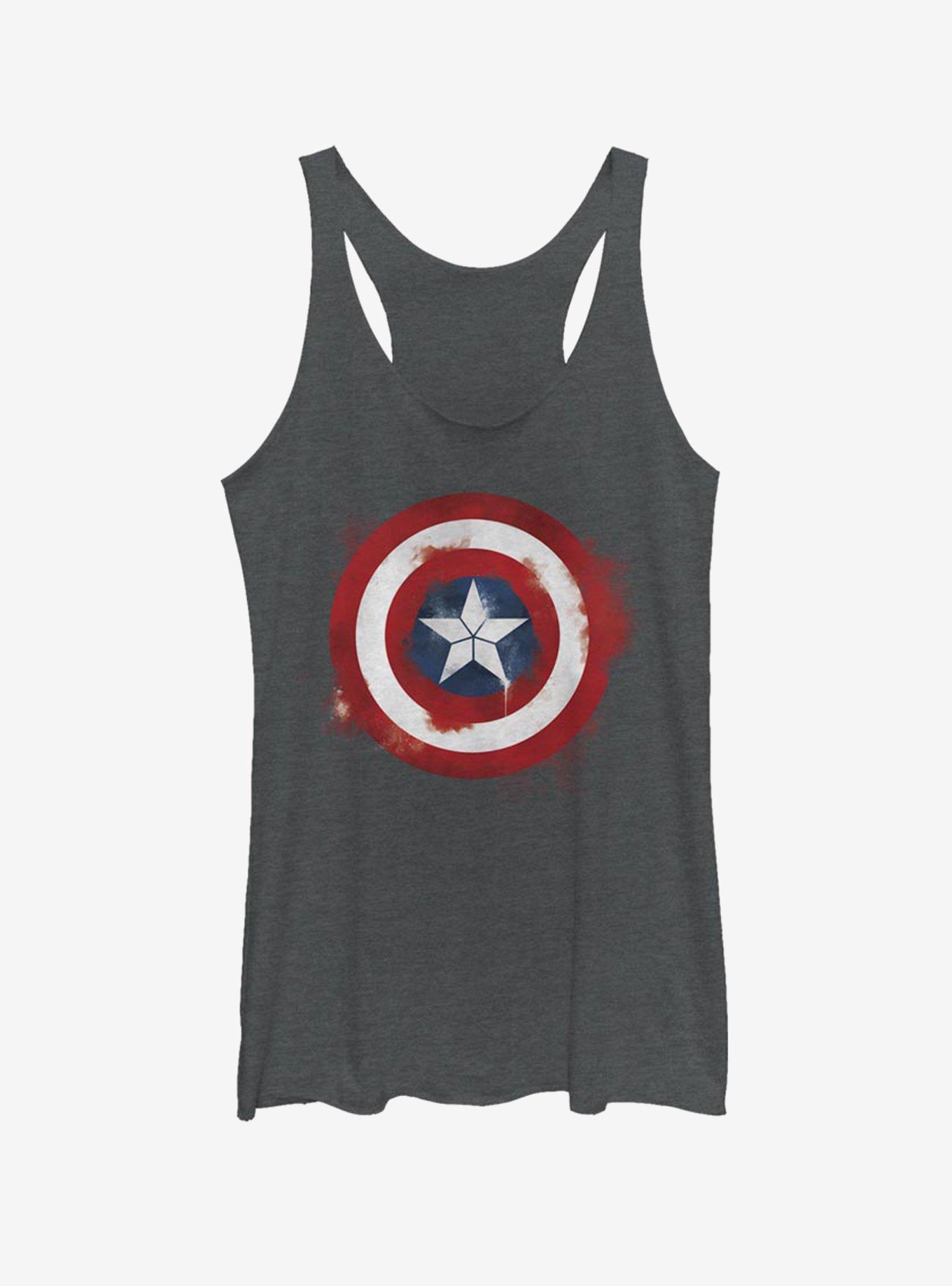 Marvel Captain America Spray Logo Womens Tank Top, , hi-res