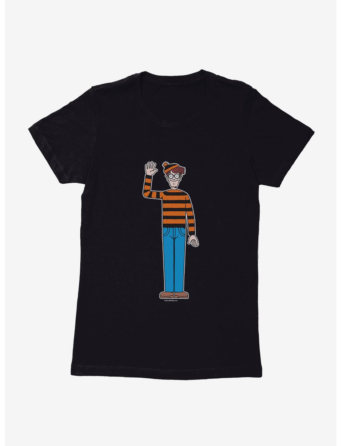 Where's Waldo Halloween Orange Striped Sweater Womens T-Shirt, BLACK, hi-res