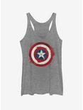 Marvel Captain America Spray Logo Womens Tank Top, GRAY HTR, hi-res