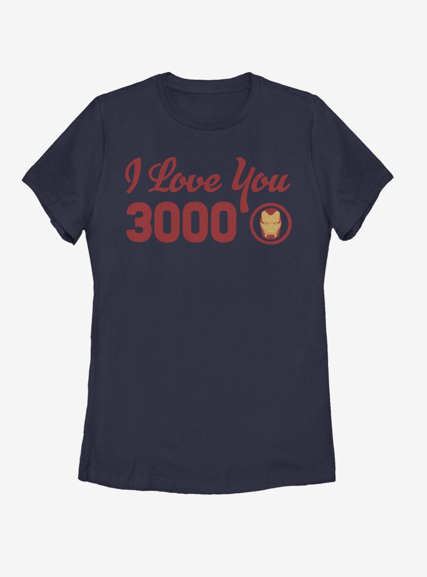 Marvel Iron Man Love You Icon Womens T-Shirt, NAVY, hi-res