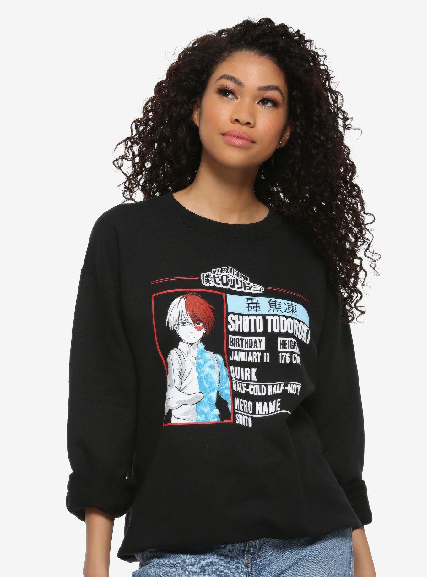 My Hero Academia Shoto Todoroki Info Girls Sweatshirt, MULTI, hi-res