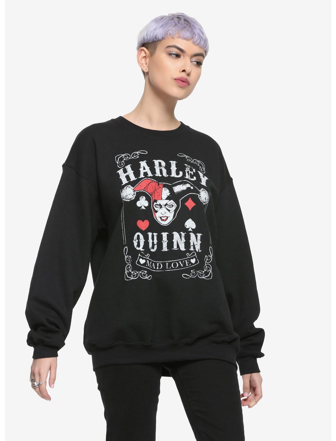 DC Comics Harley Quinn Mad Love Girls Sweatshirt, MULTI, hi-res
