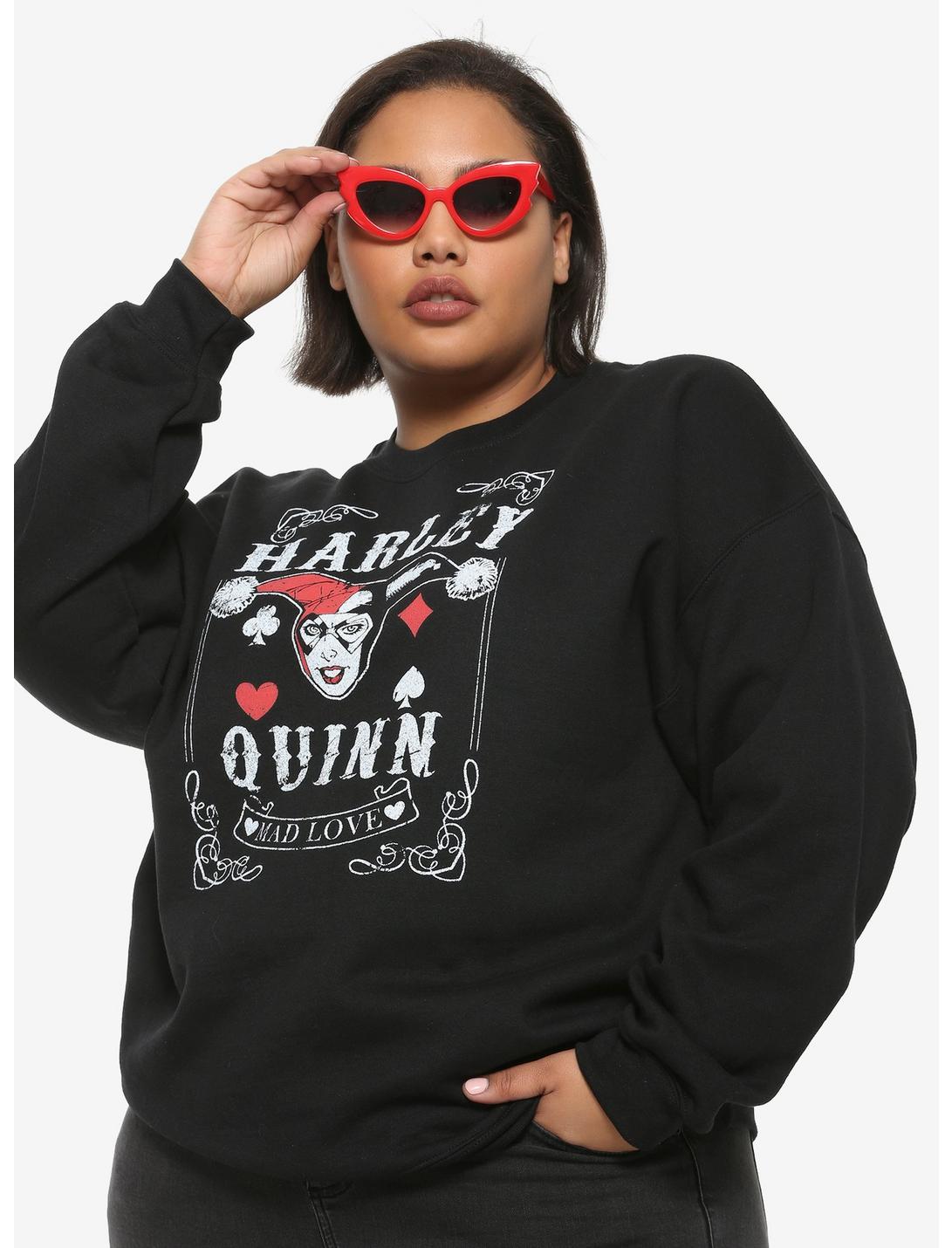DC Comics Harley Quinn Mad Love Girls Sweatshirt Plus Size, MULTI, hi-res