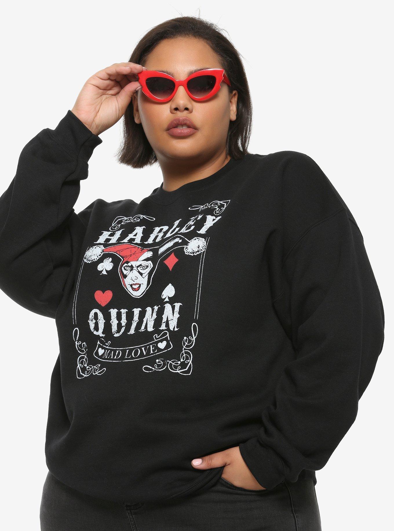 DC Comics Harley Quinn Mad Love Girls Sweatshirt Plus Size, MULTI, hi-res