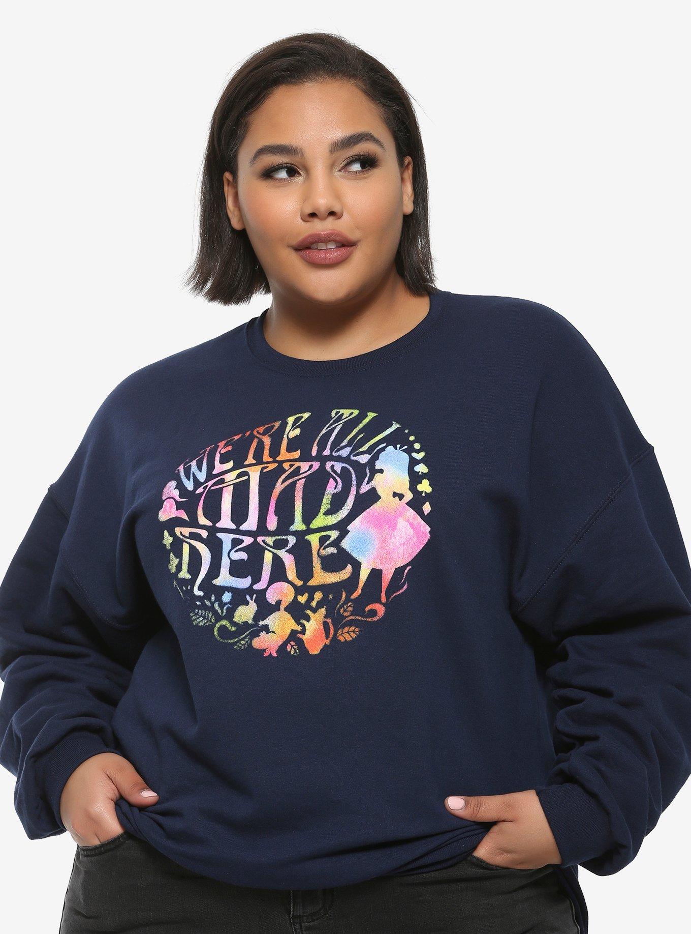 Disney Alice In Wonderland Were All Mad Here Girls Sweatshirt Plus Size Hot Topic