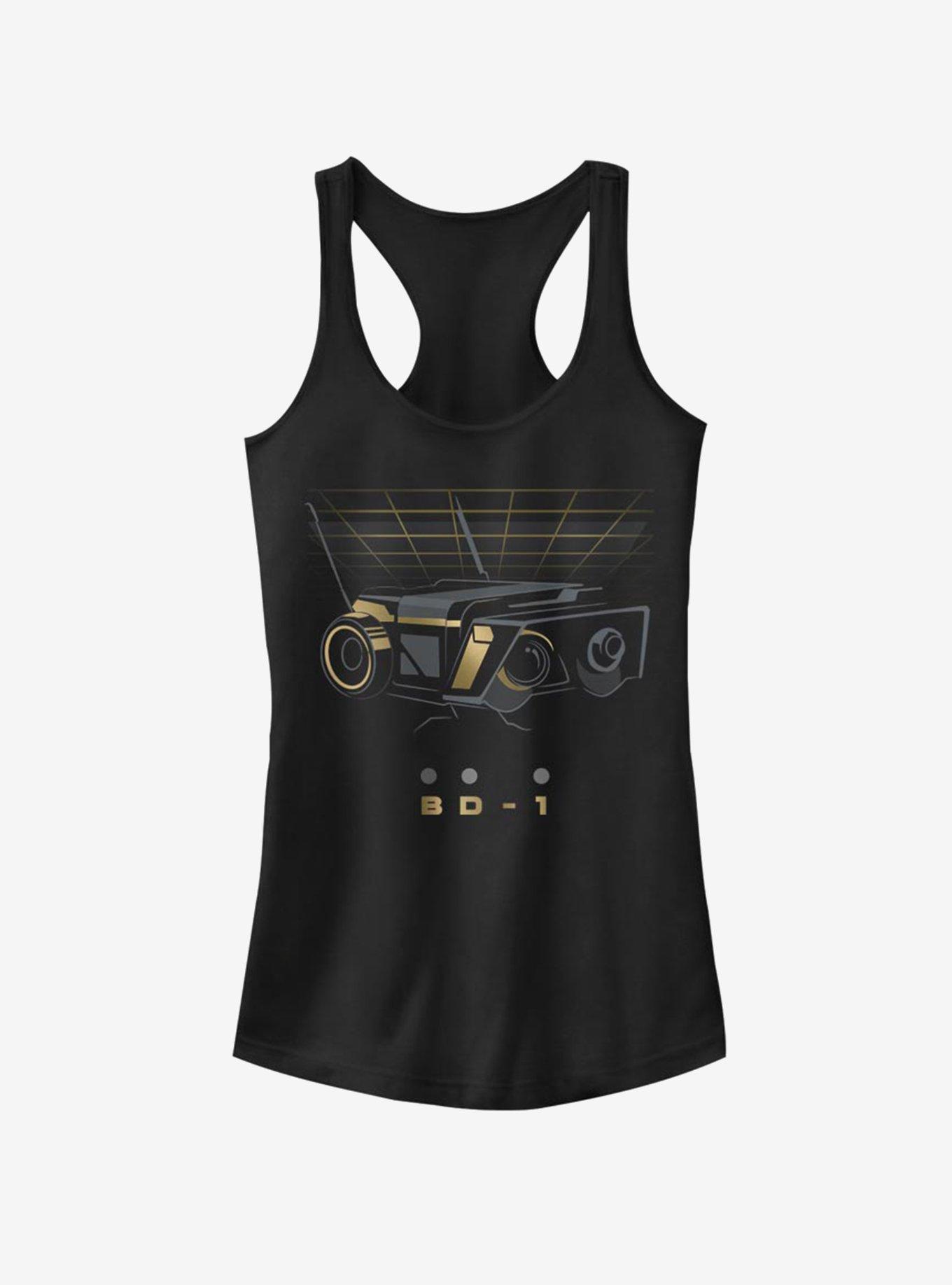 Star Wars Jedi: Fallen Order BD-1 Gold Girls Tank, BLACK, hi-res