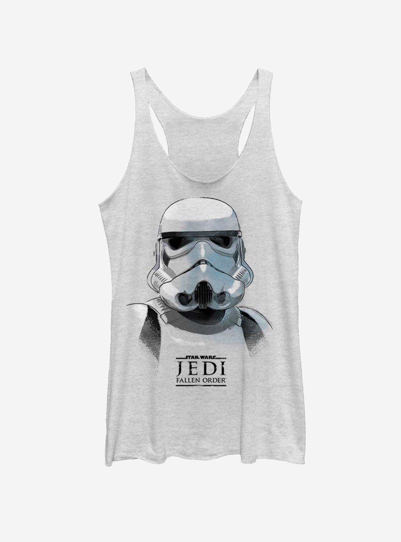 Star Wars Jedi: Fallen Order Trooper Mask Girls Tank, WHITE HTR, hi-res