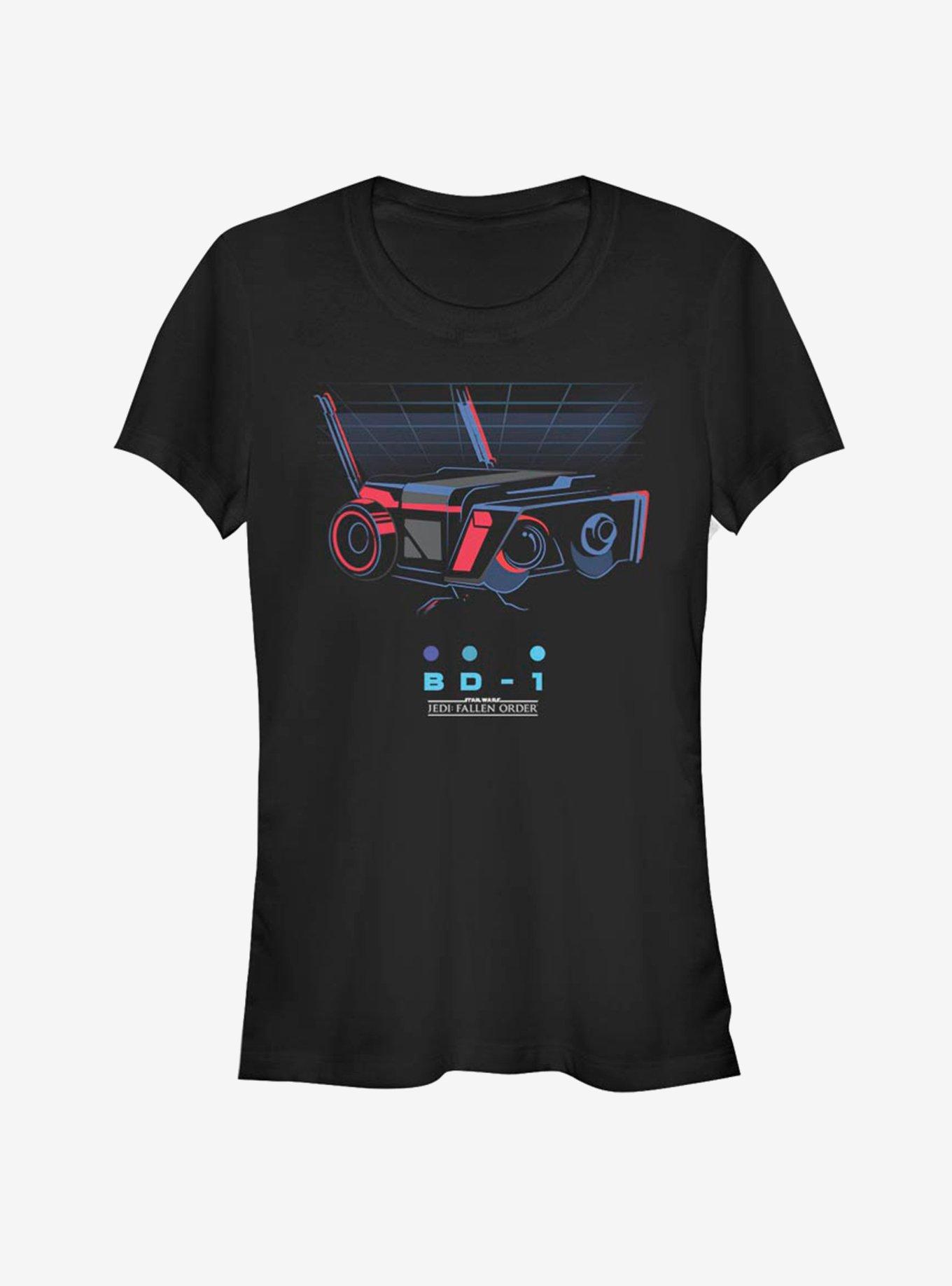 Star Wars Jedi: Fallen Order Retro Robot Girls T-Shirt, BLACK, hi-res