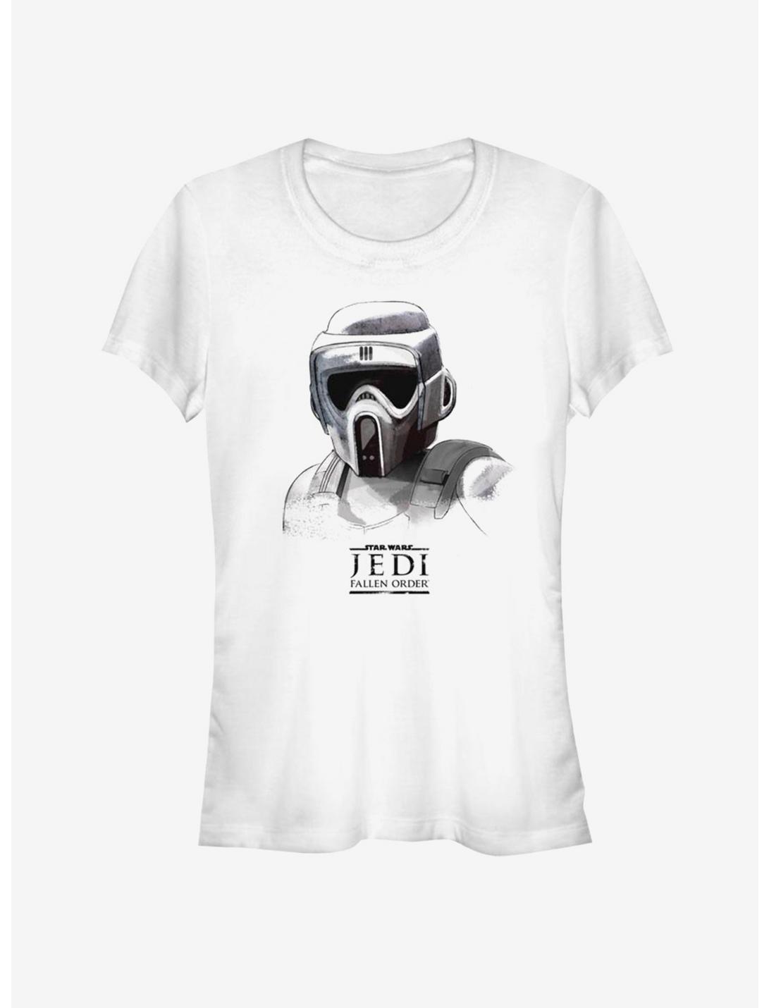 Star Wars Jedi: Fallen Order Scout Trooper Mask Girls T-Shirt, WHITE, hi-res