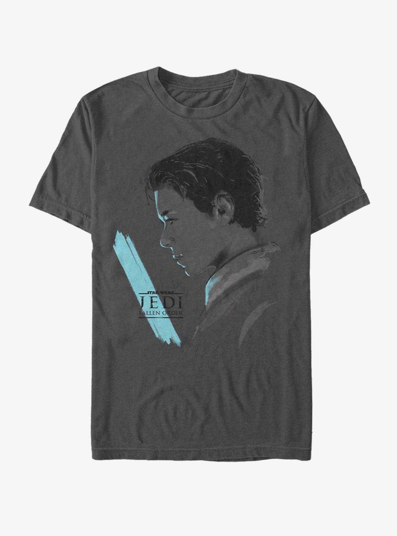 Star Wars Jedi: Fallen Order Blue Saber T-Shirt, CHARCOAL, hi-res